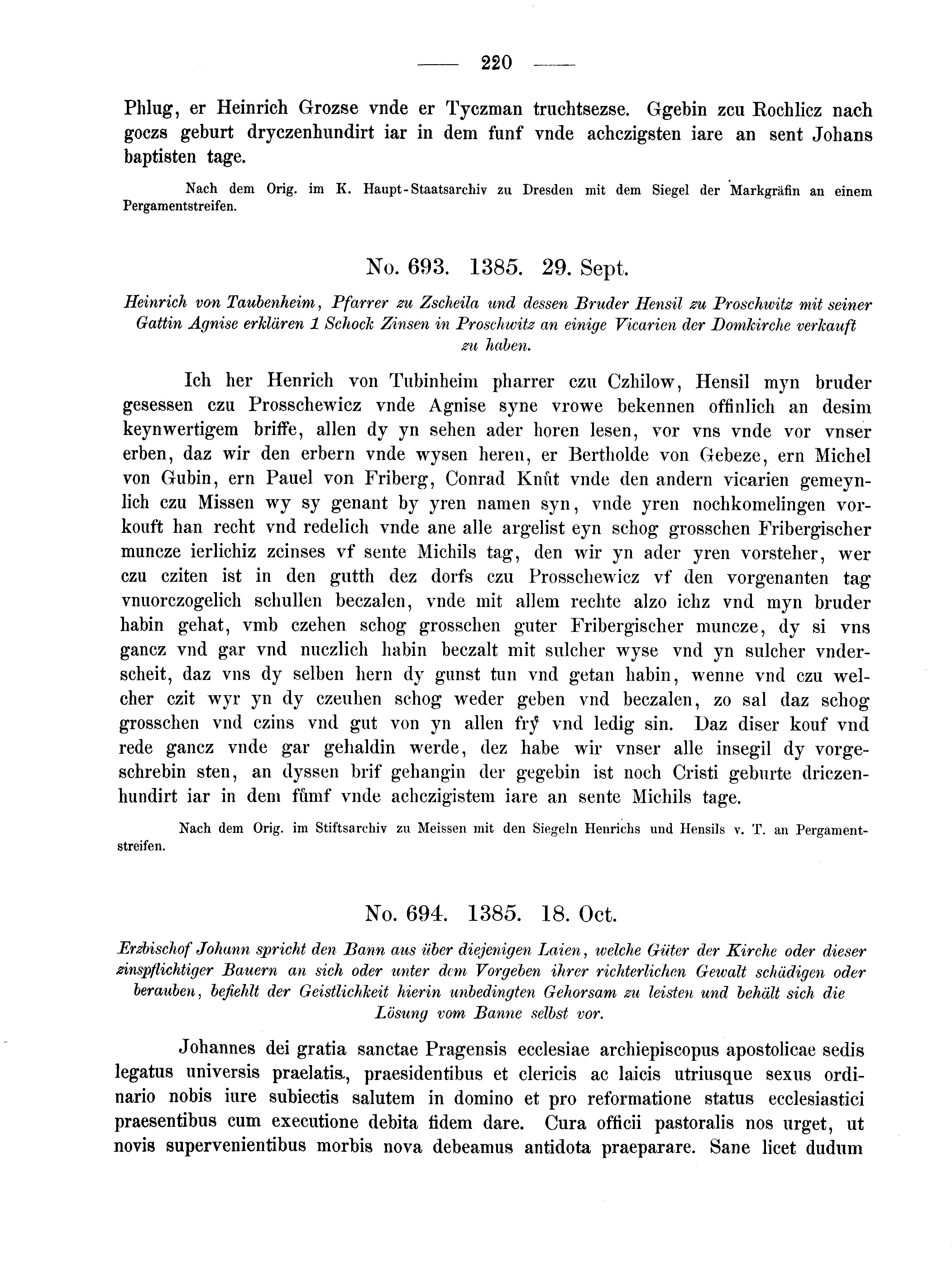 Historische Urkunde Seite 220 aus Band cds2_02