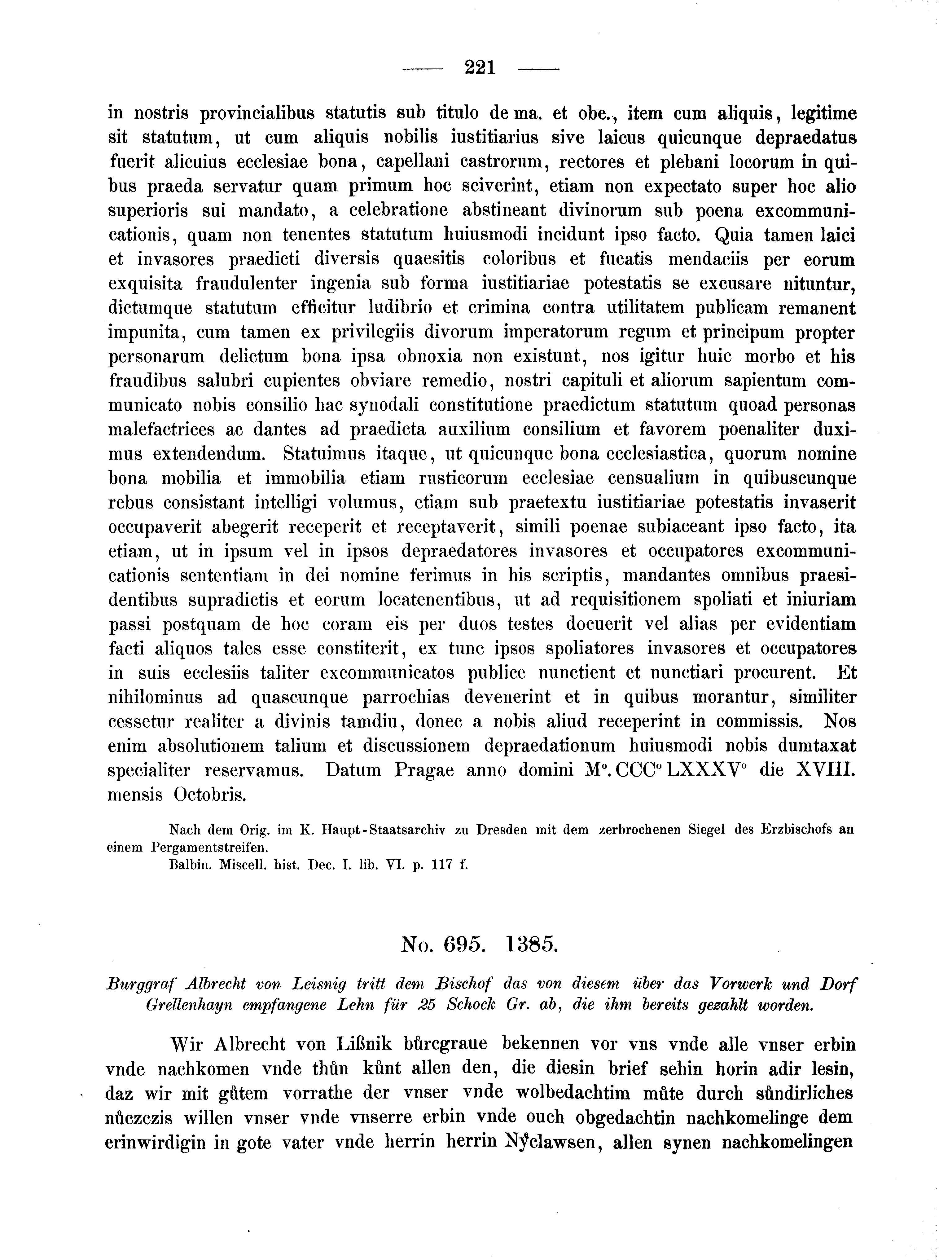 Historische Urkunde Seite 221 aus Band cds2_02