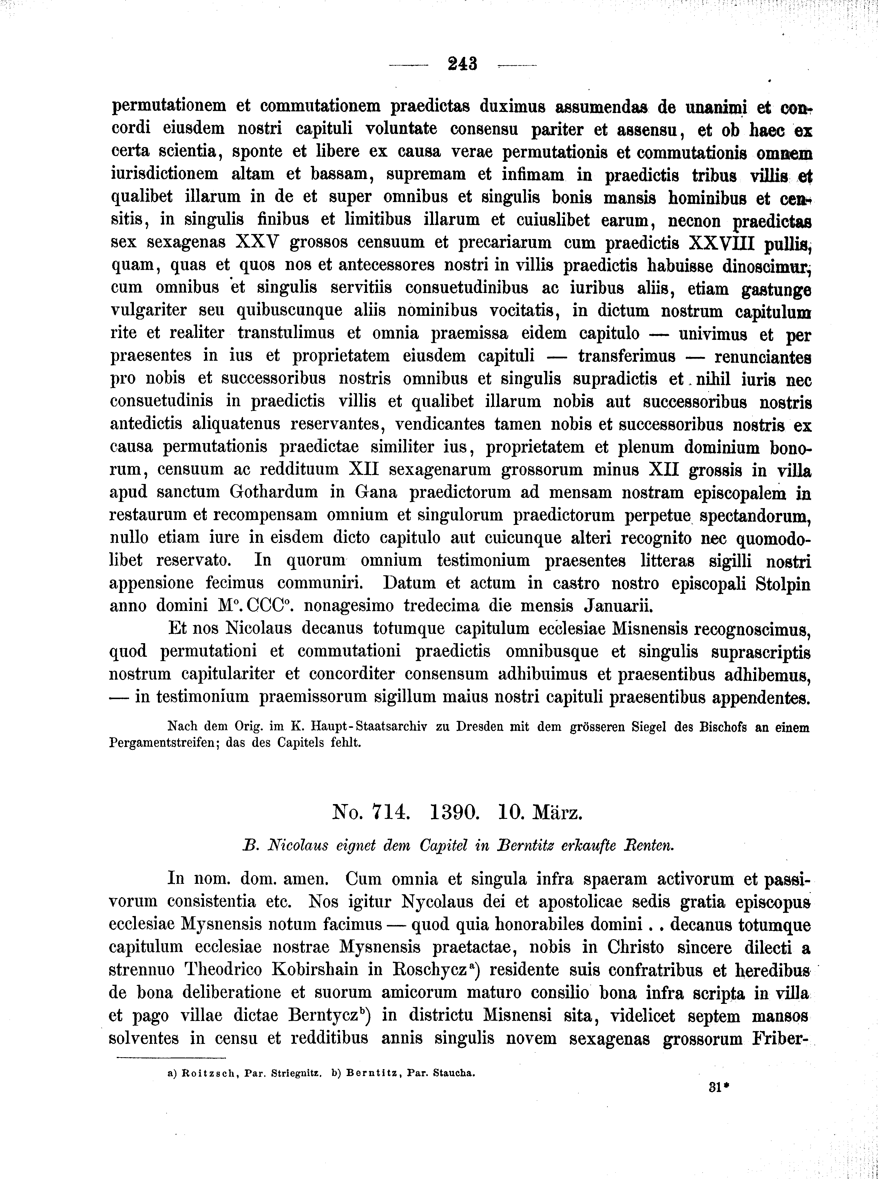 Historische Urkunde Seite 243 aus Band cds2_02