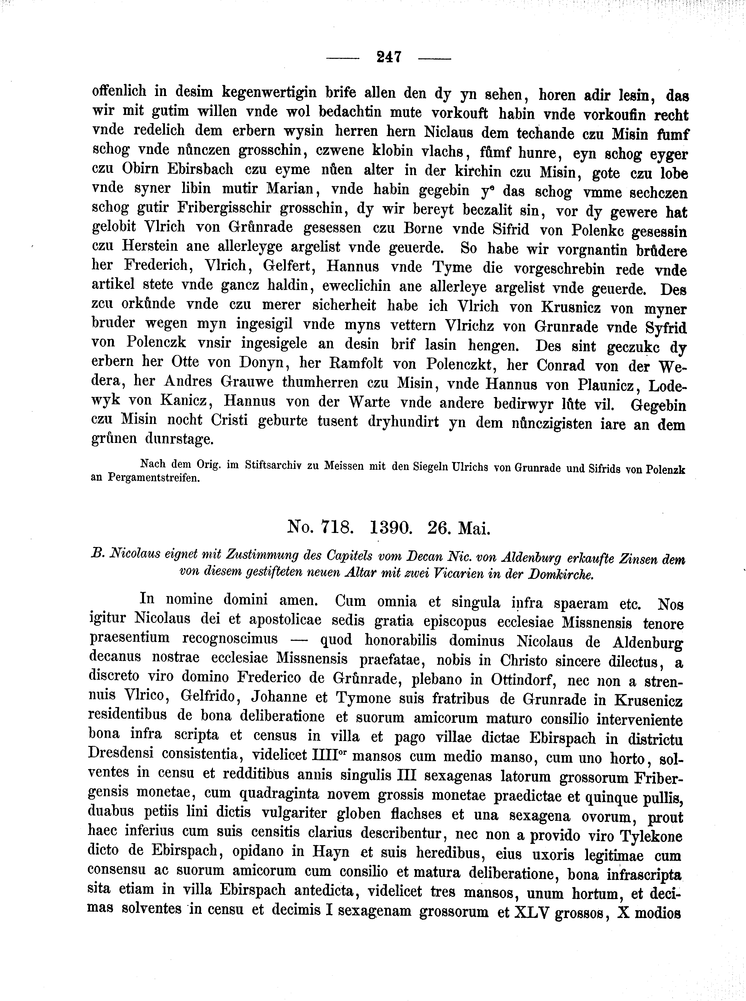 Historische Urkunde Seite 247 aus Band cds2_02