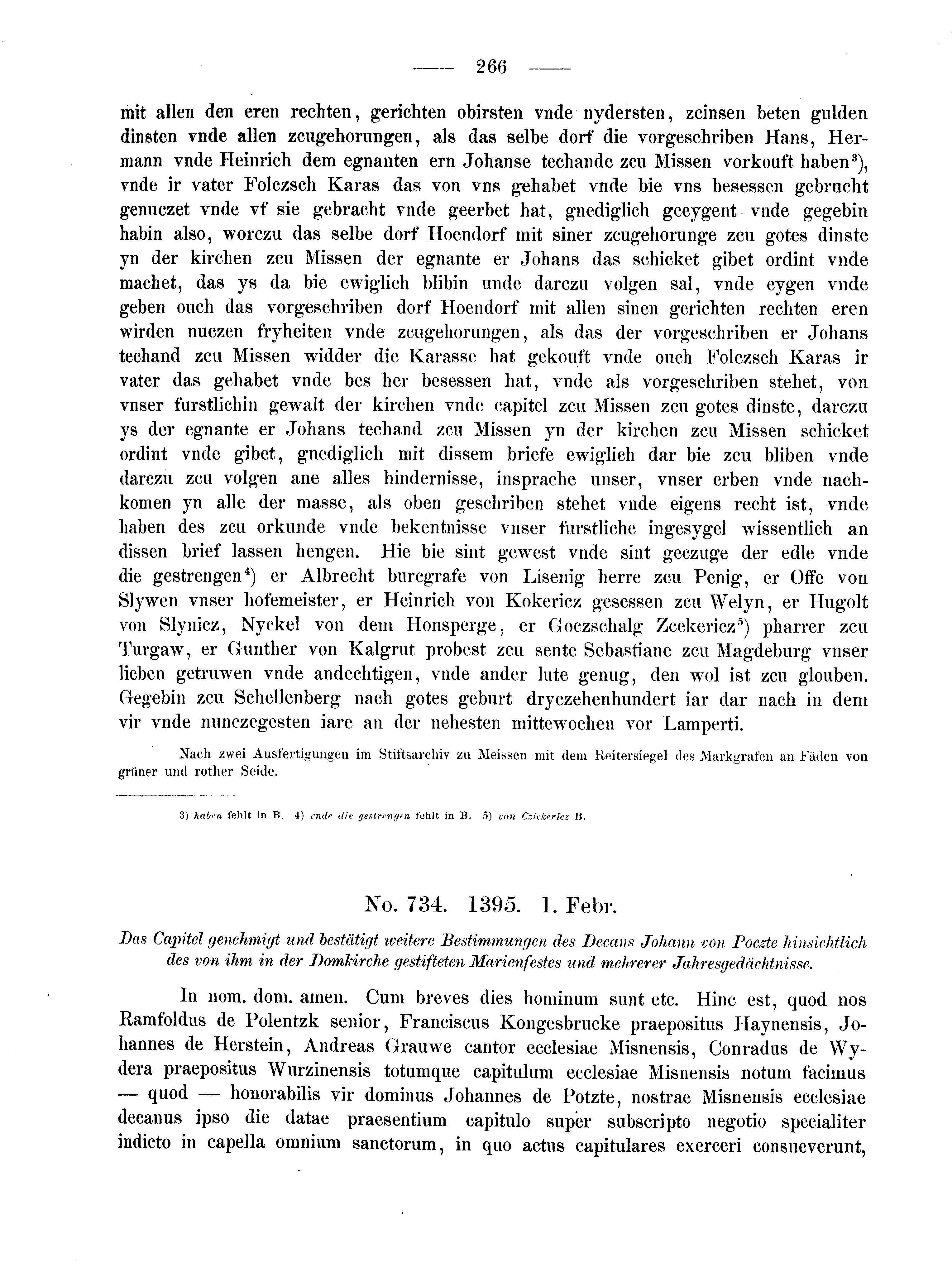 Historische Urkunde Seite 266 aus Band cds2_02