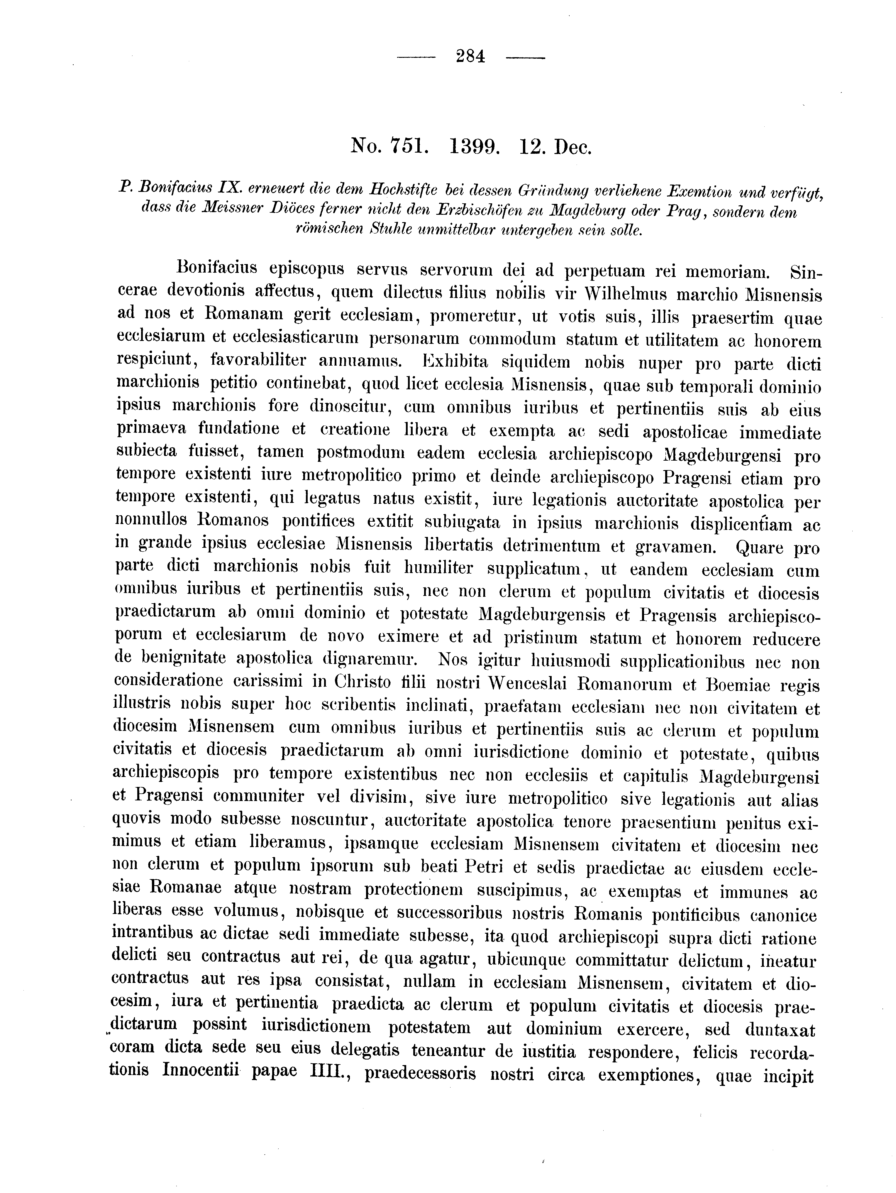 Historische Urkunde Seite 284 aus Band cds2_02