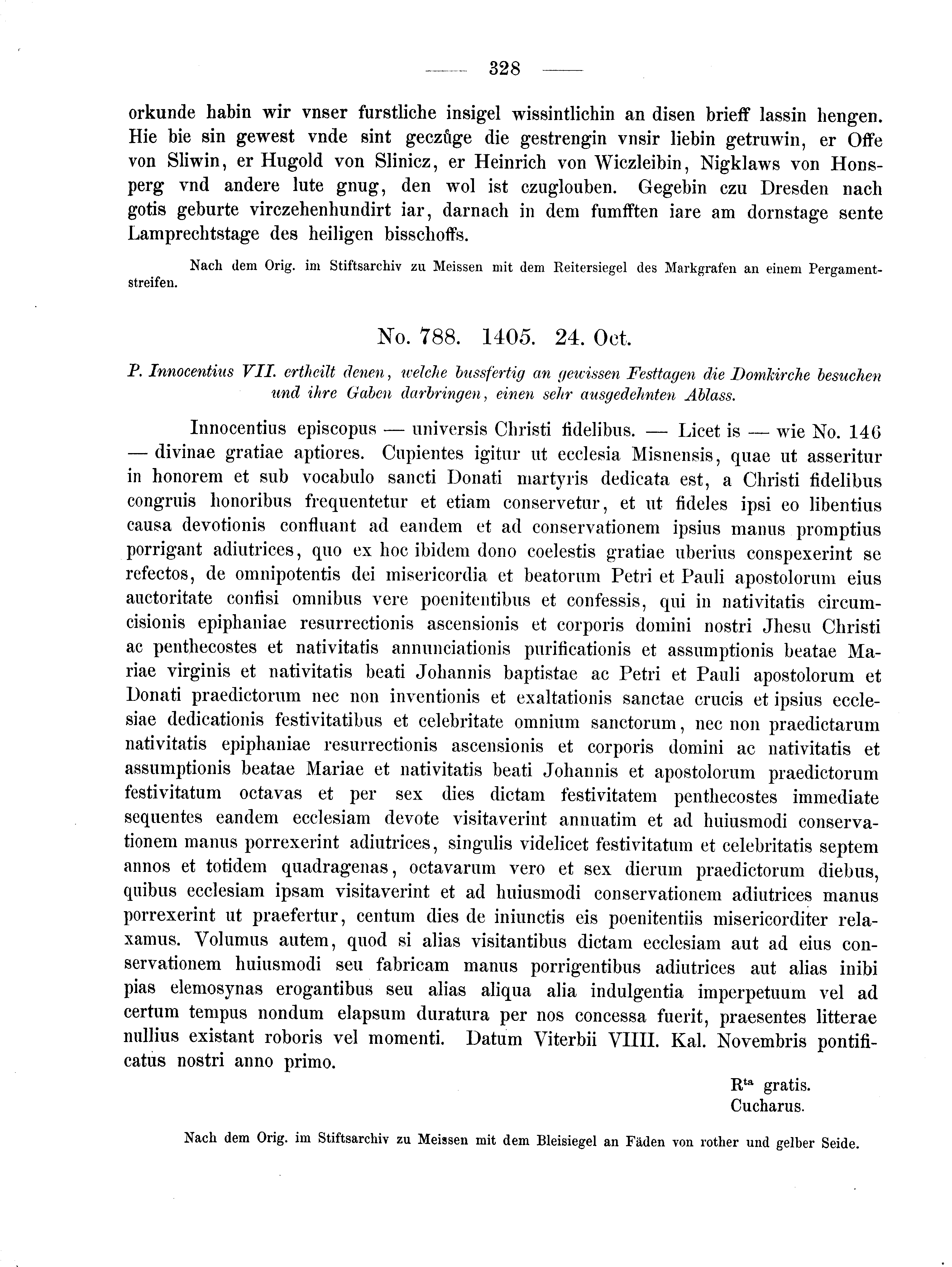 Historische Urkunde Seite 328 aus Band cds2_02