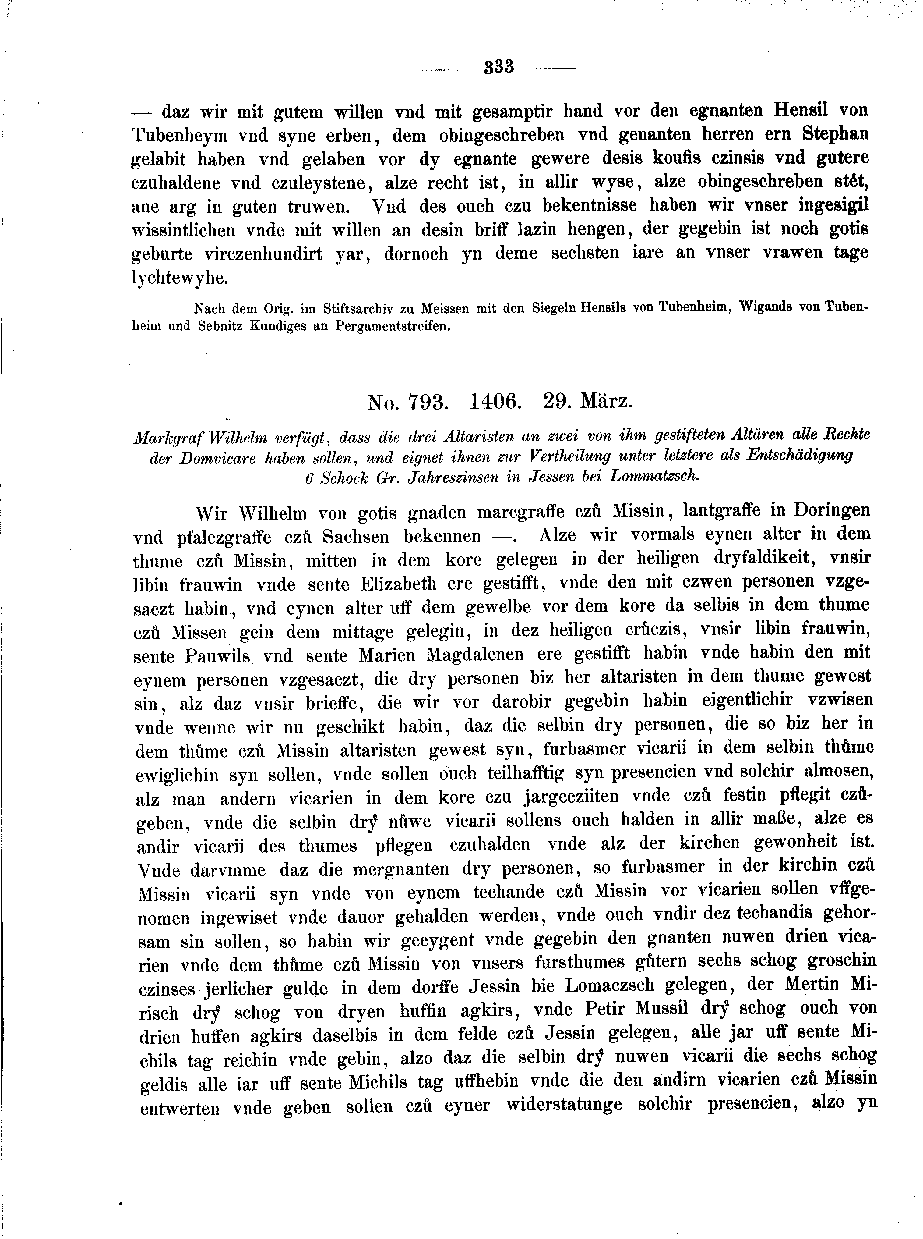 Historische Urkunde Seite 333 aus Band cds2_02