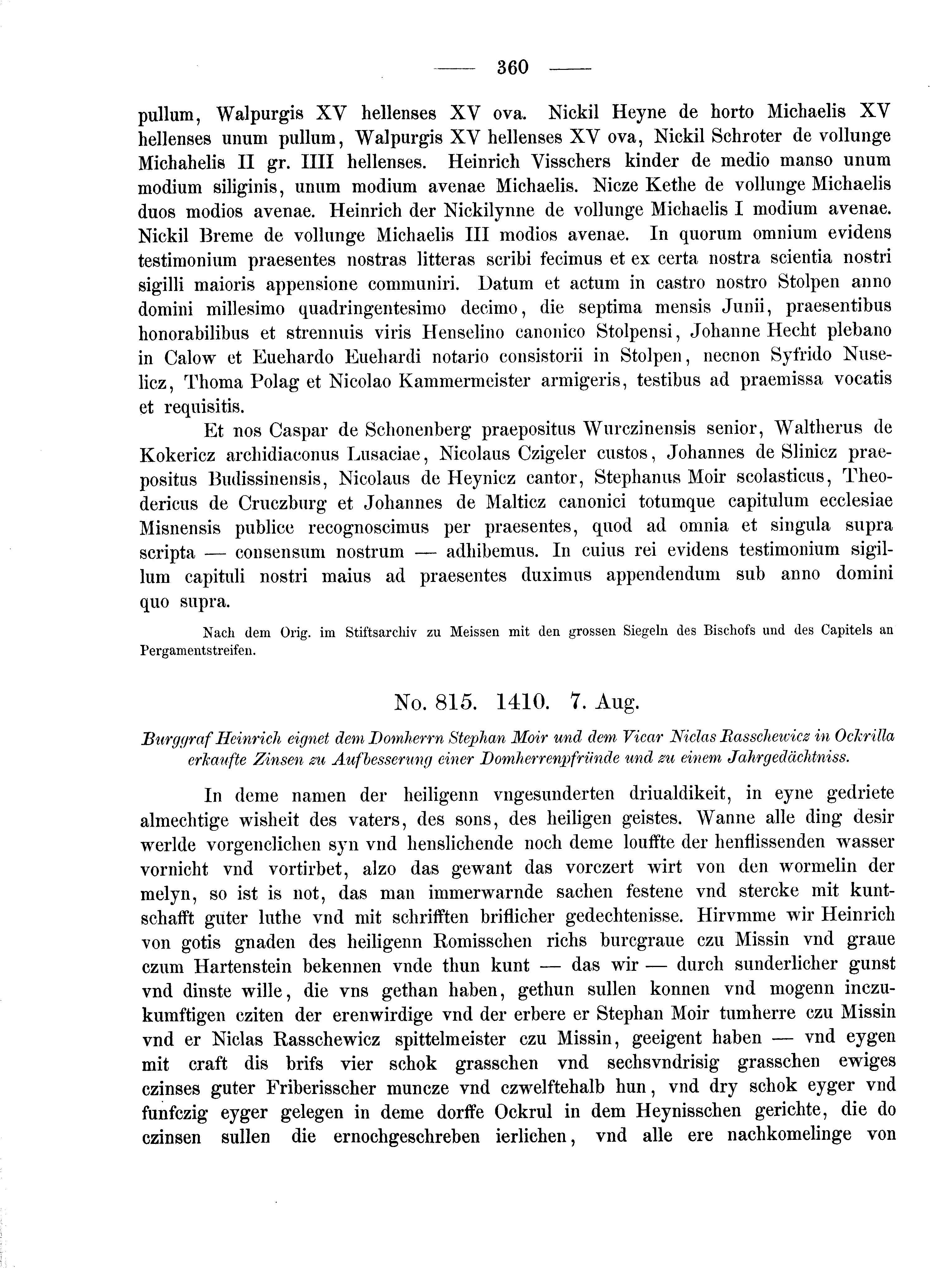 Historische Urkunde Seite 360 aus Band cds2_02
