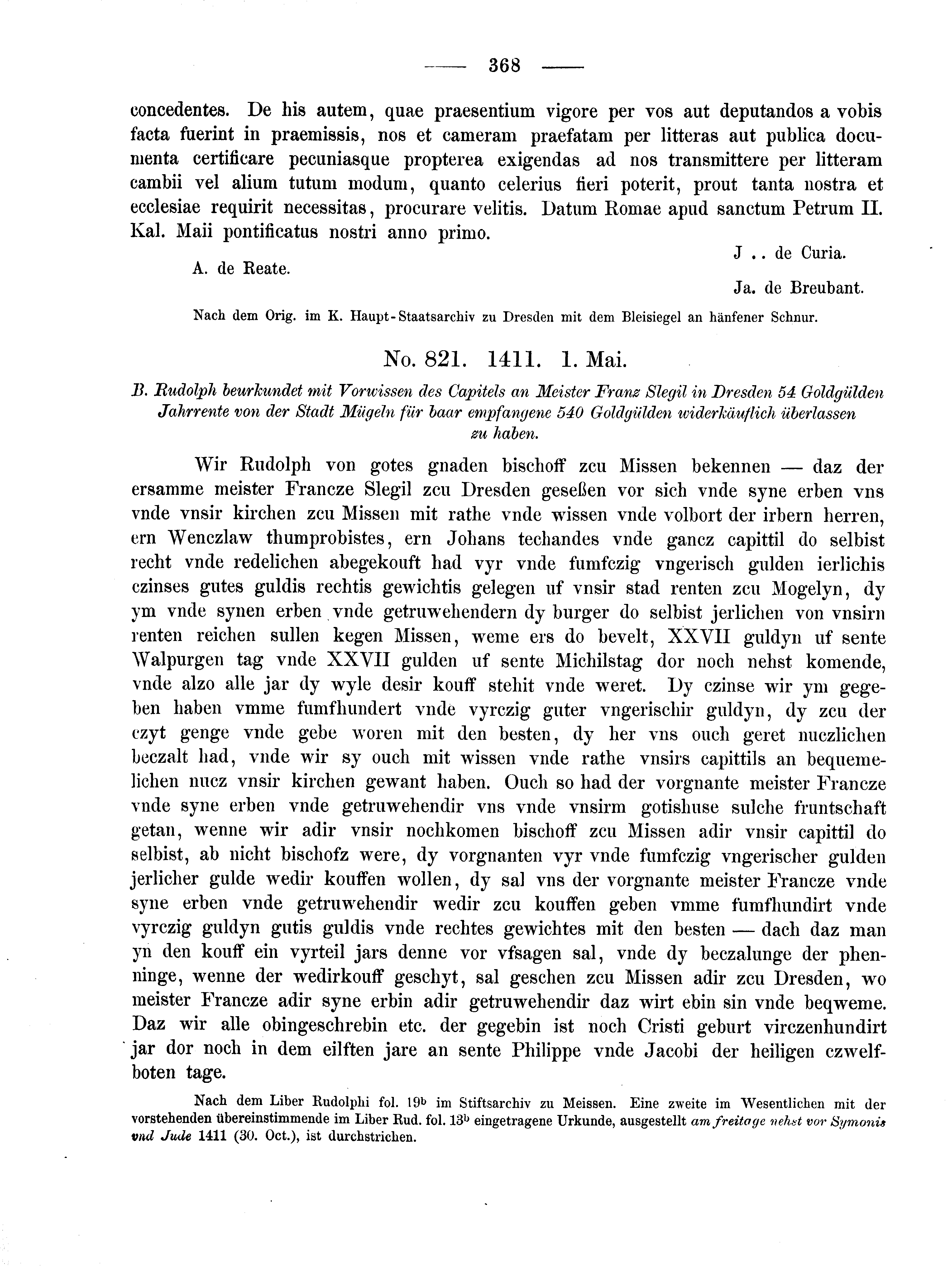 Historische Urkunde Seite 368 aus Band cds2_02