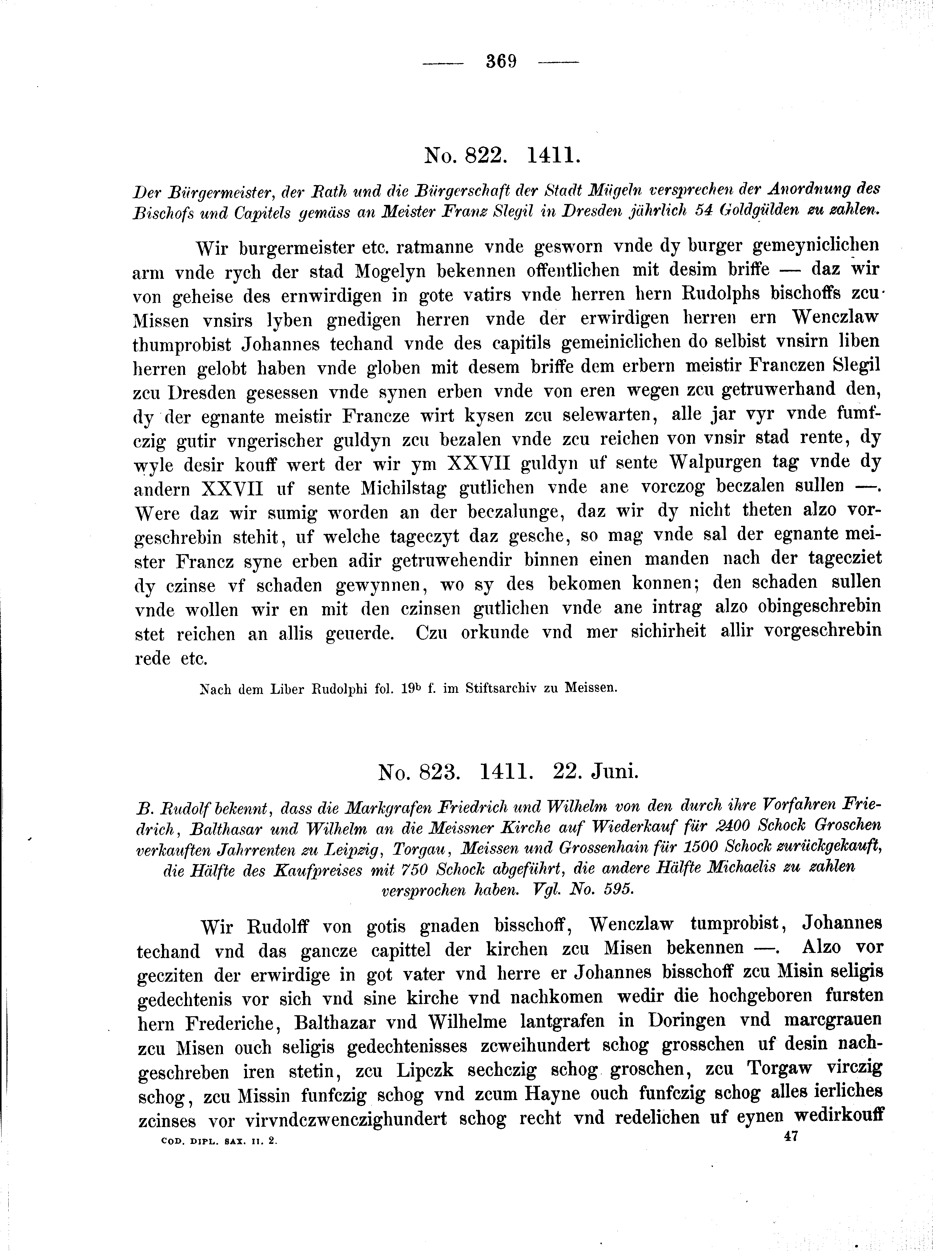 Historische Urkunde Seite 369 aus Band cds2_02