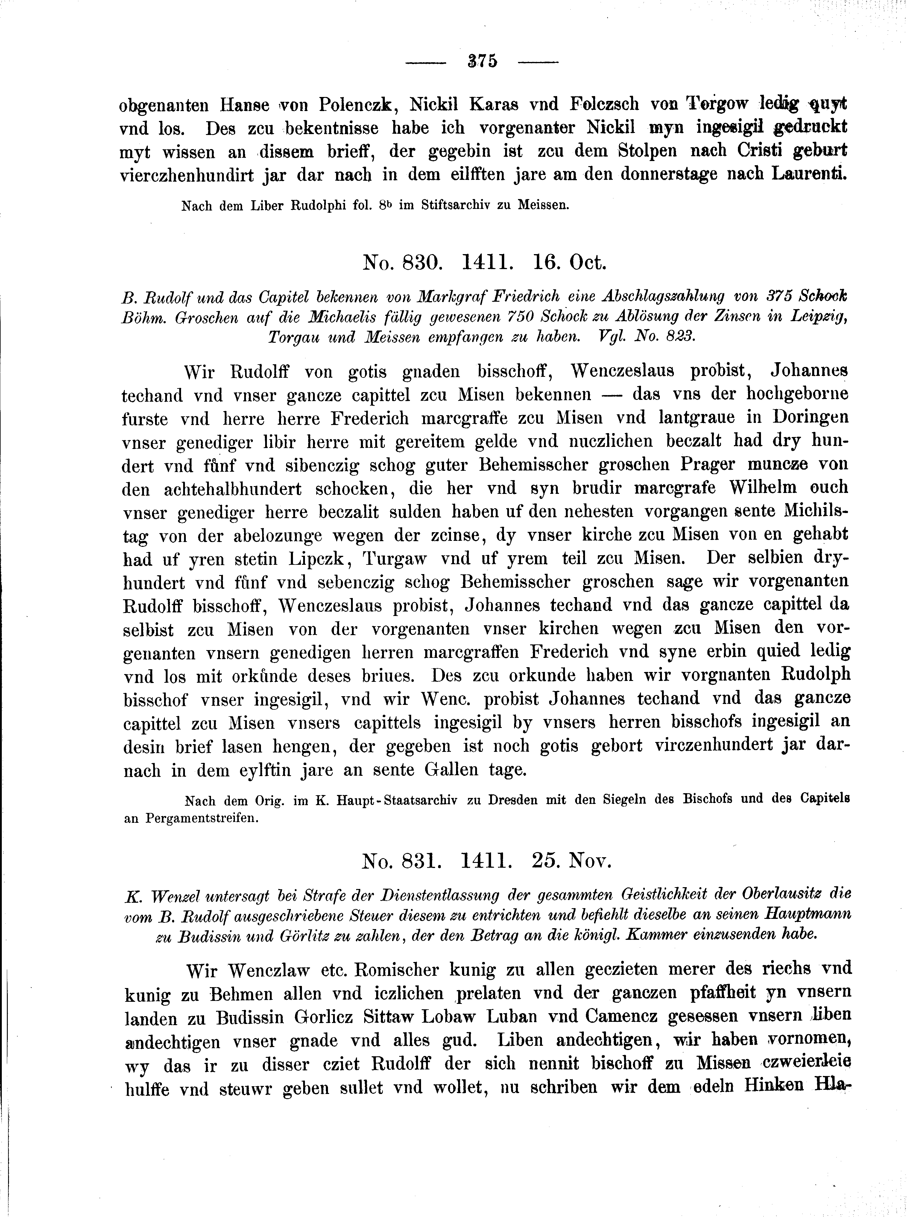 Historische Urkunde Seite 375 aus Band cds2_02