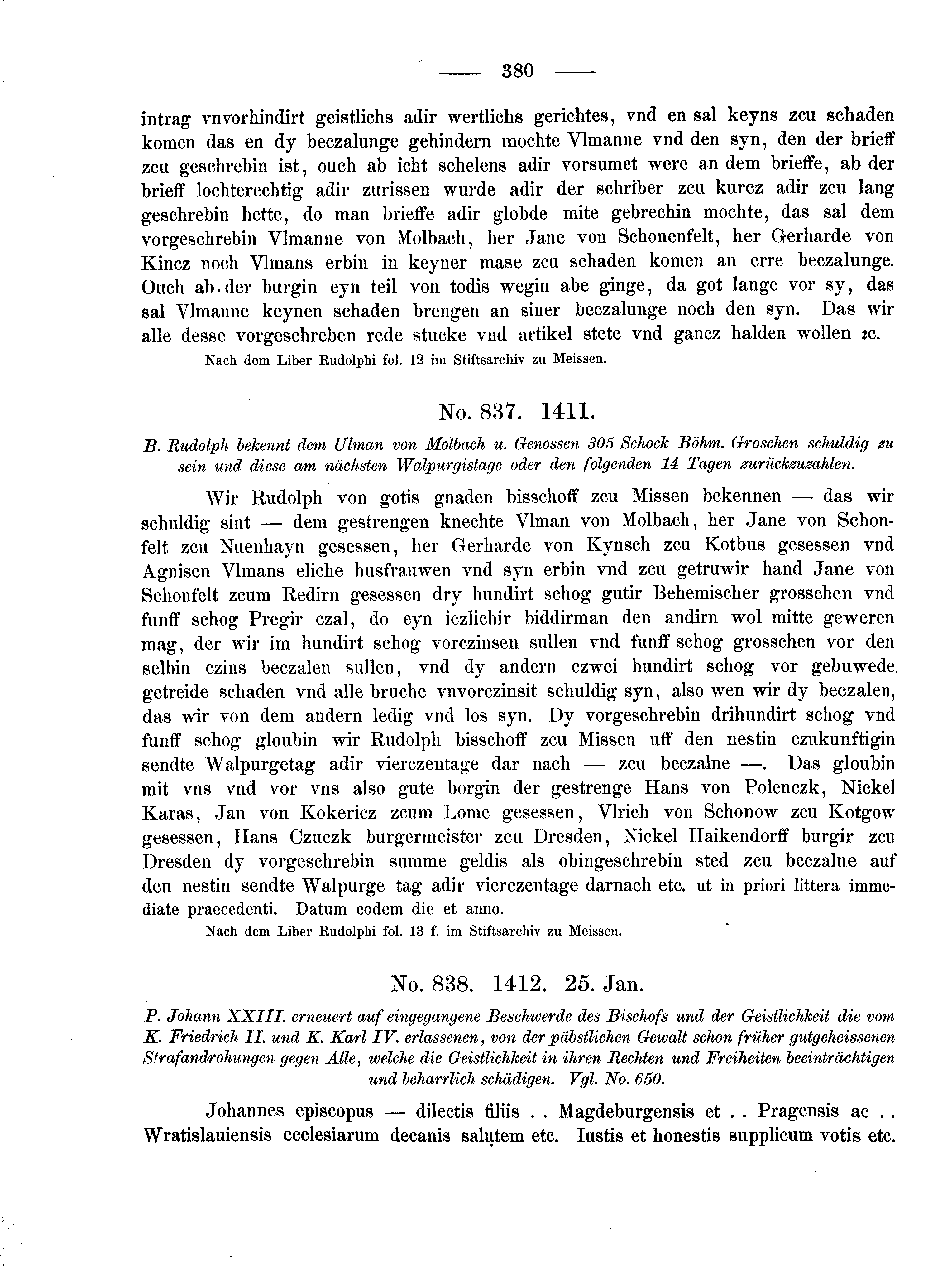 Historische Urkunde Seite 380 aus Band cds2_02