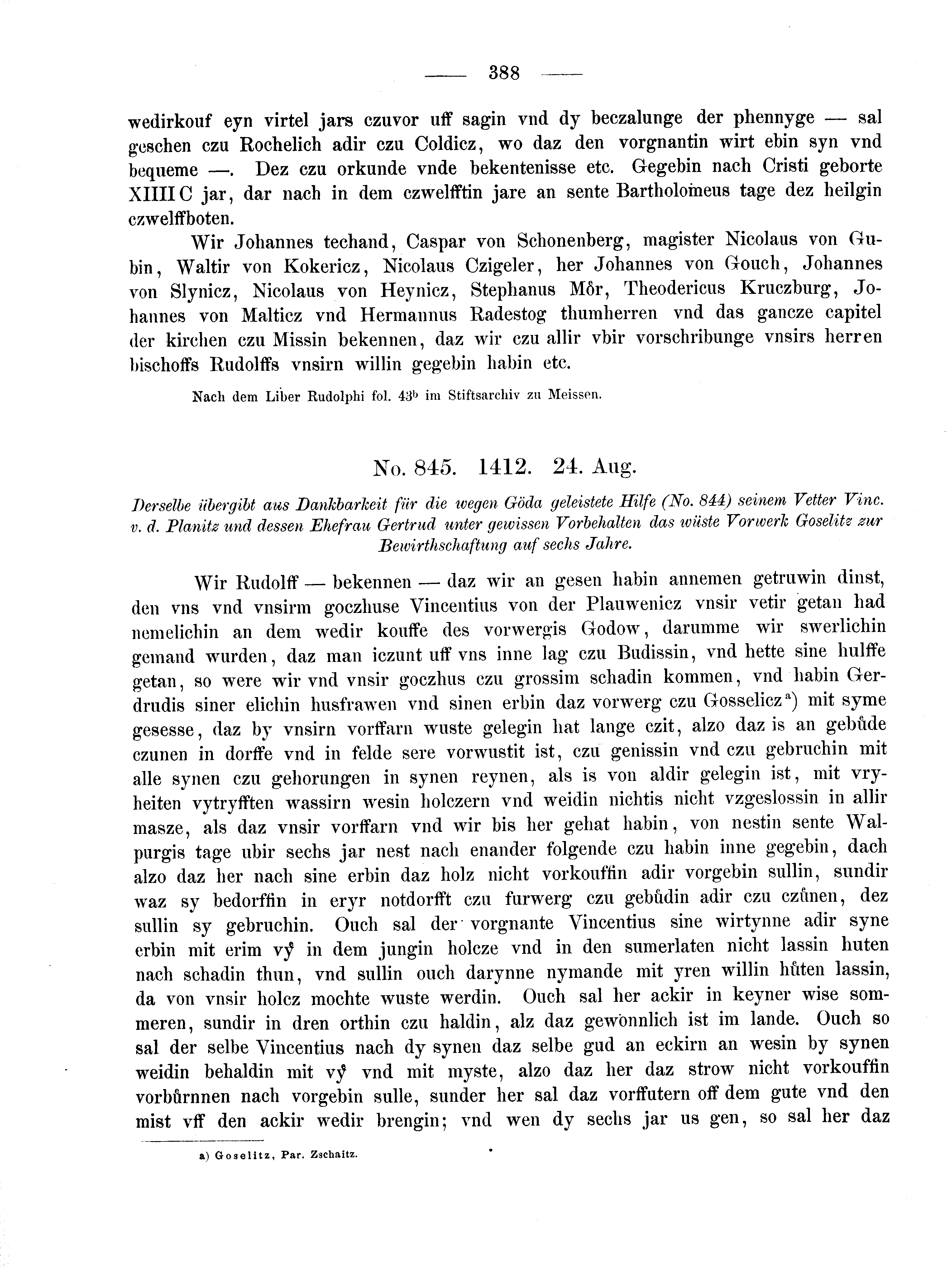 Historische Urkunde Seite 388 aus Band cds2_02