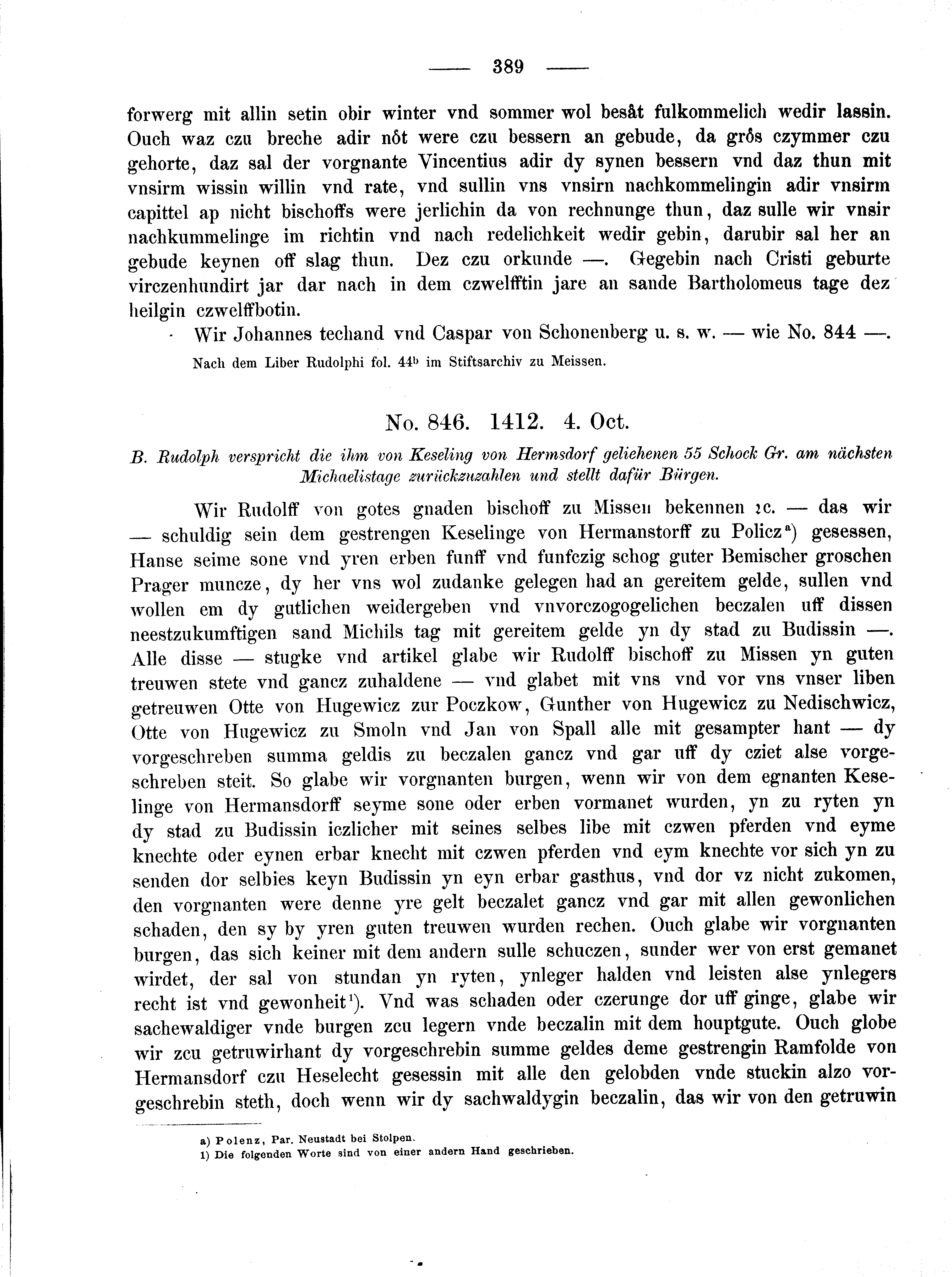 Historische Urkunde Seite 389 aus Band cds2_02