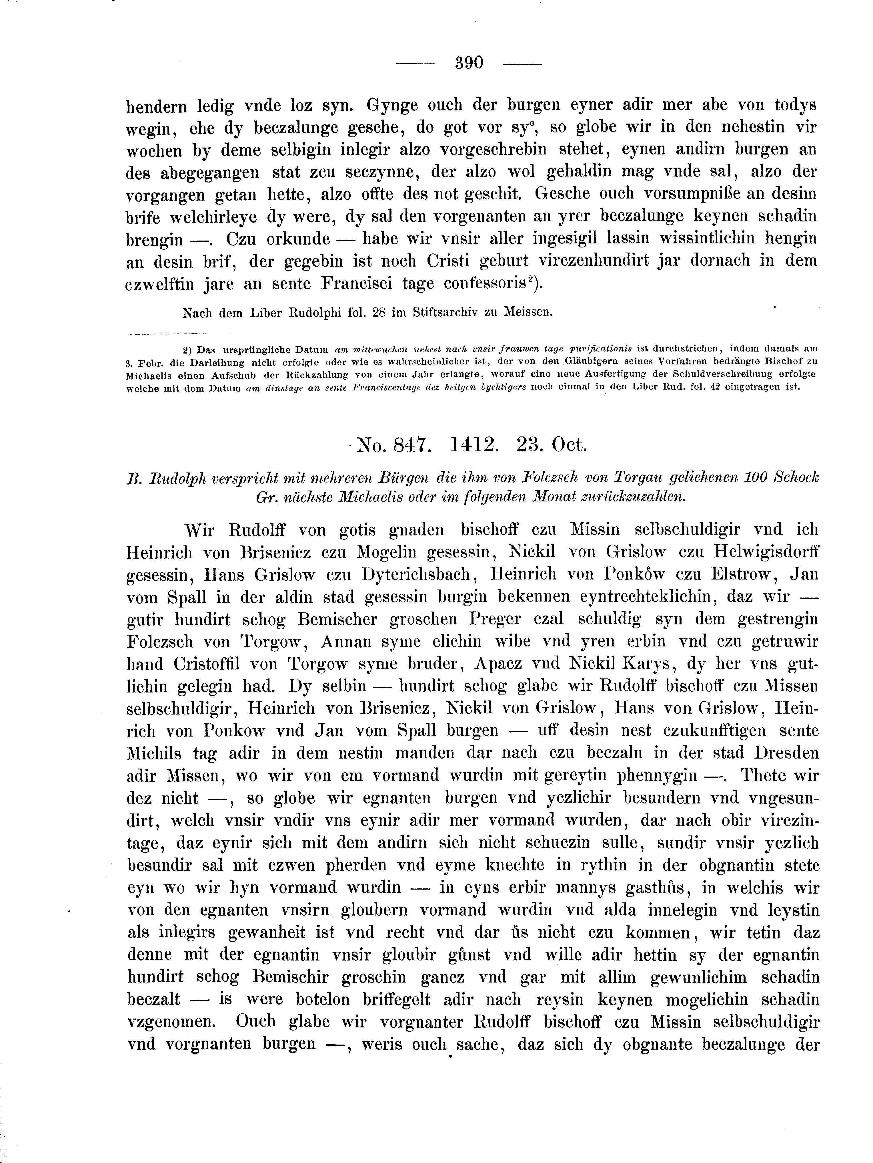 Historische Urkunde Seite 390 aus Band cds2_02