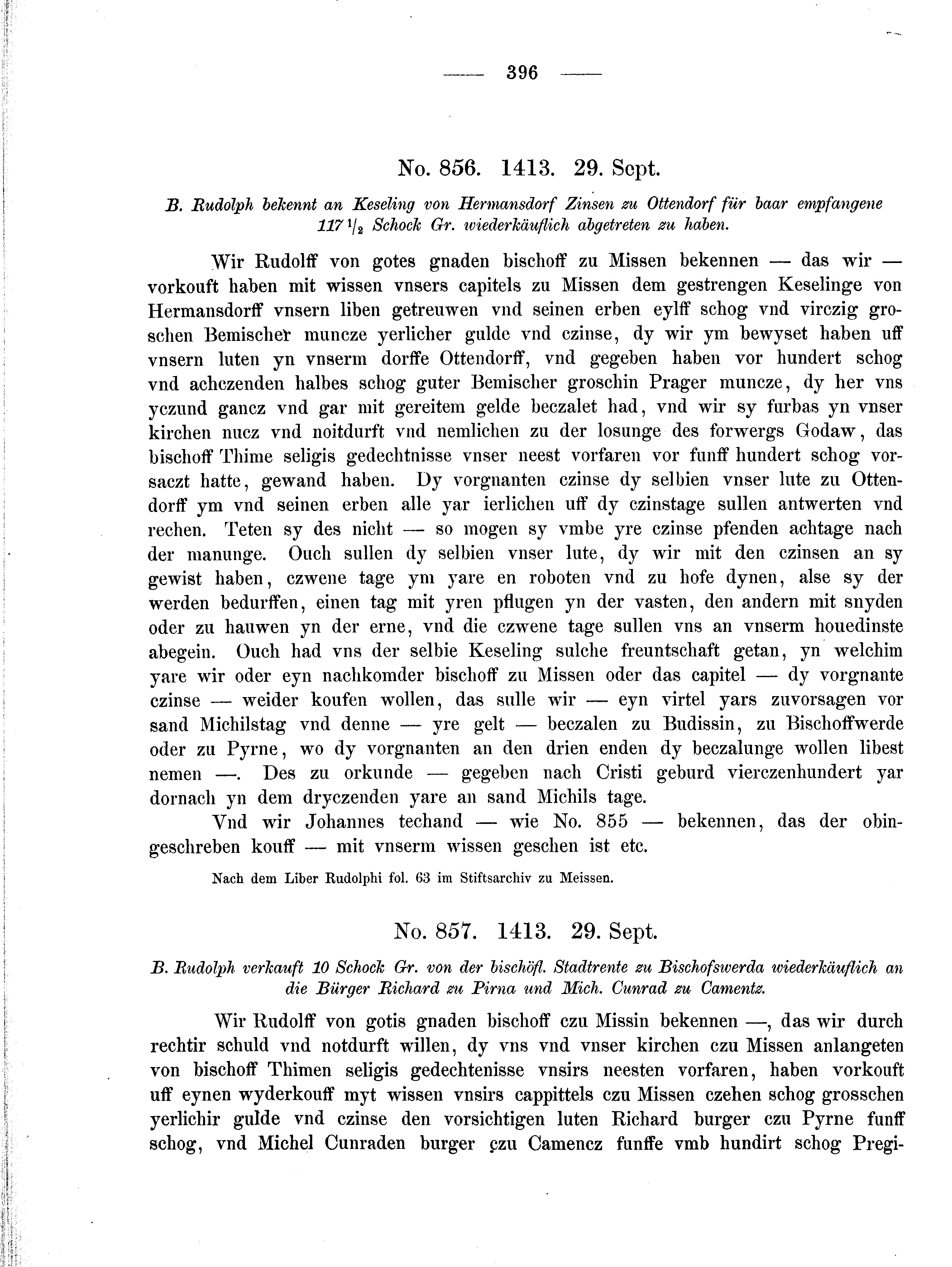 Historische Urkunde Seite 396 aus Band cds2_02