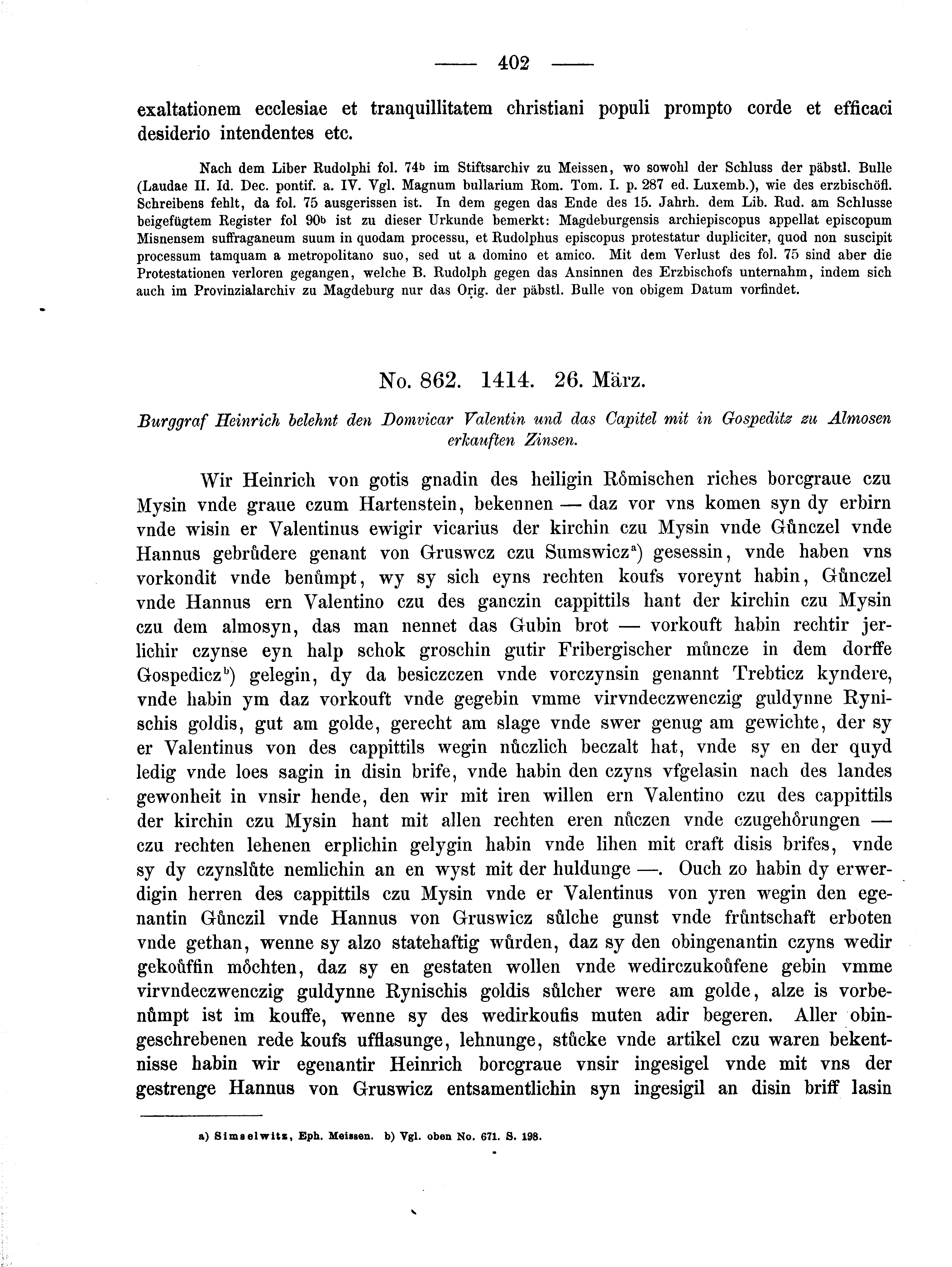 Historische Urkunde Seite 402 aus Band cds2_02