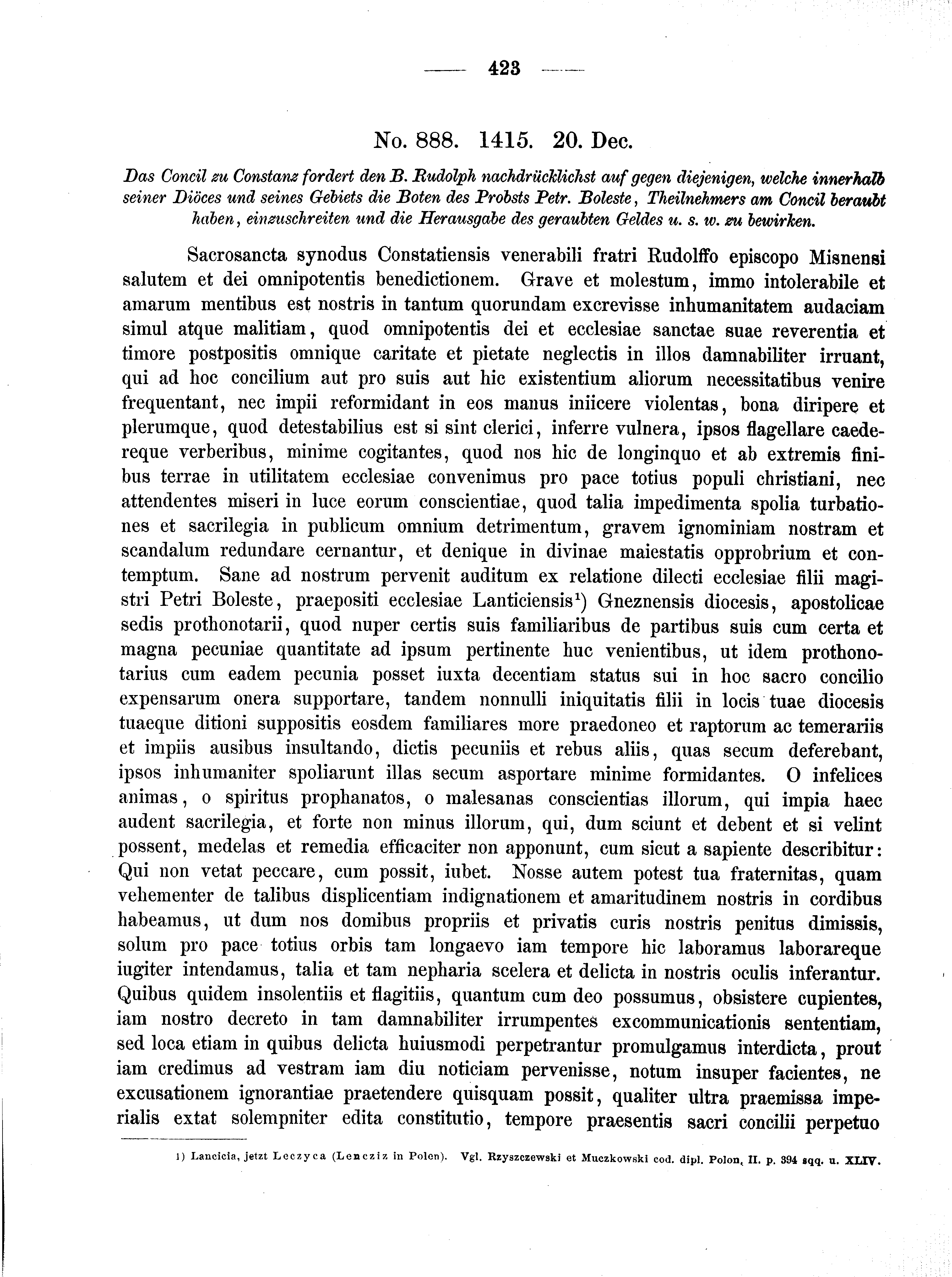 Historische Urkunde Seite 423 aus Band cds2_02