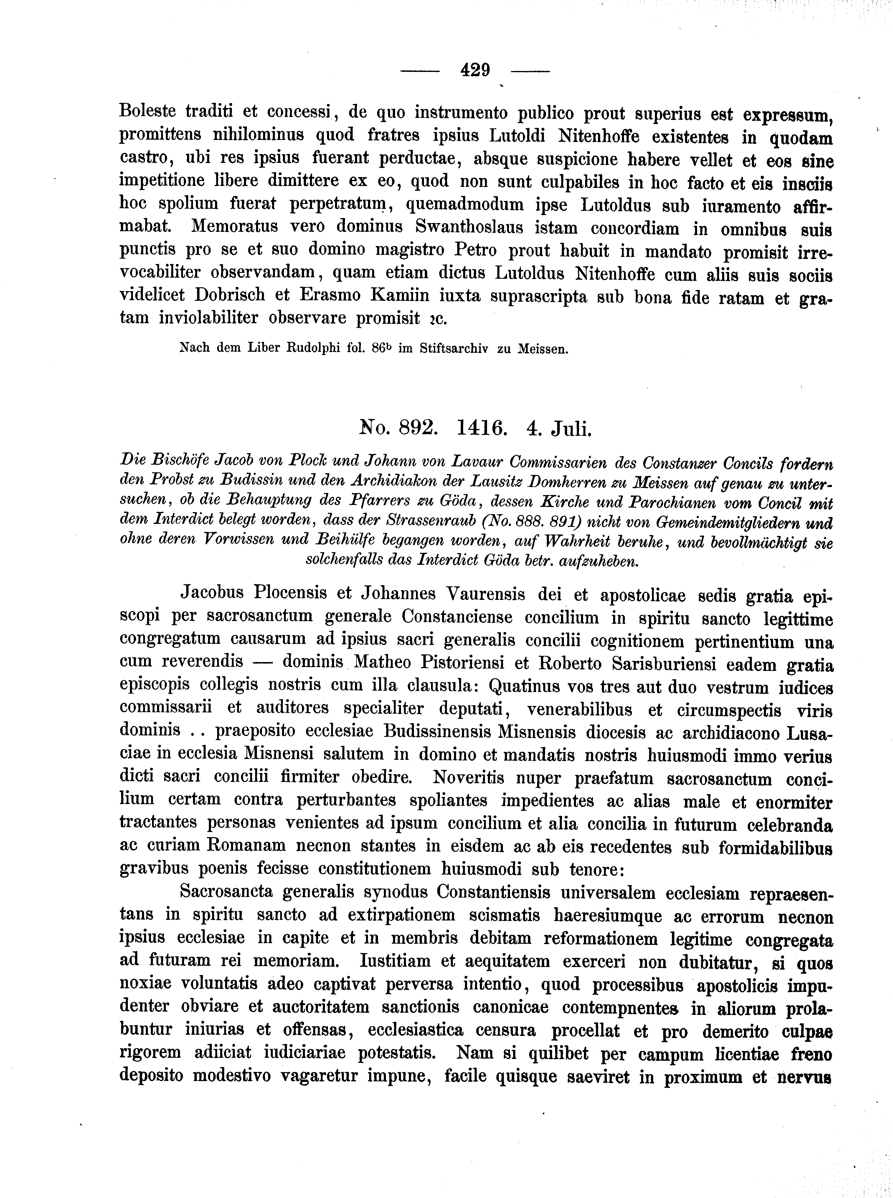 Historische Urkunde Seite 429 aus Band cds2_02