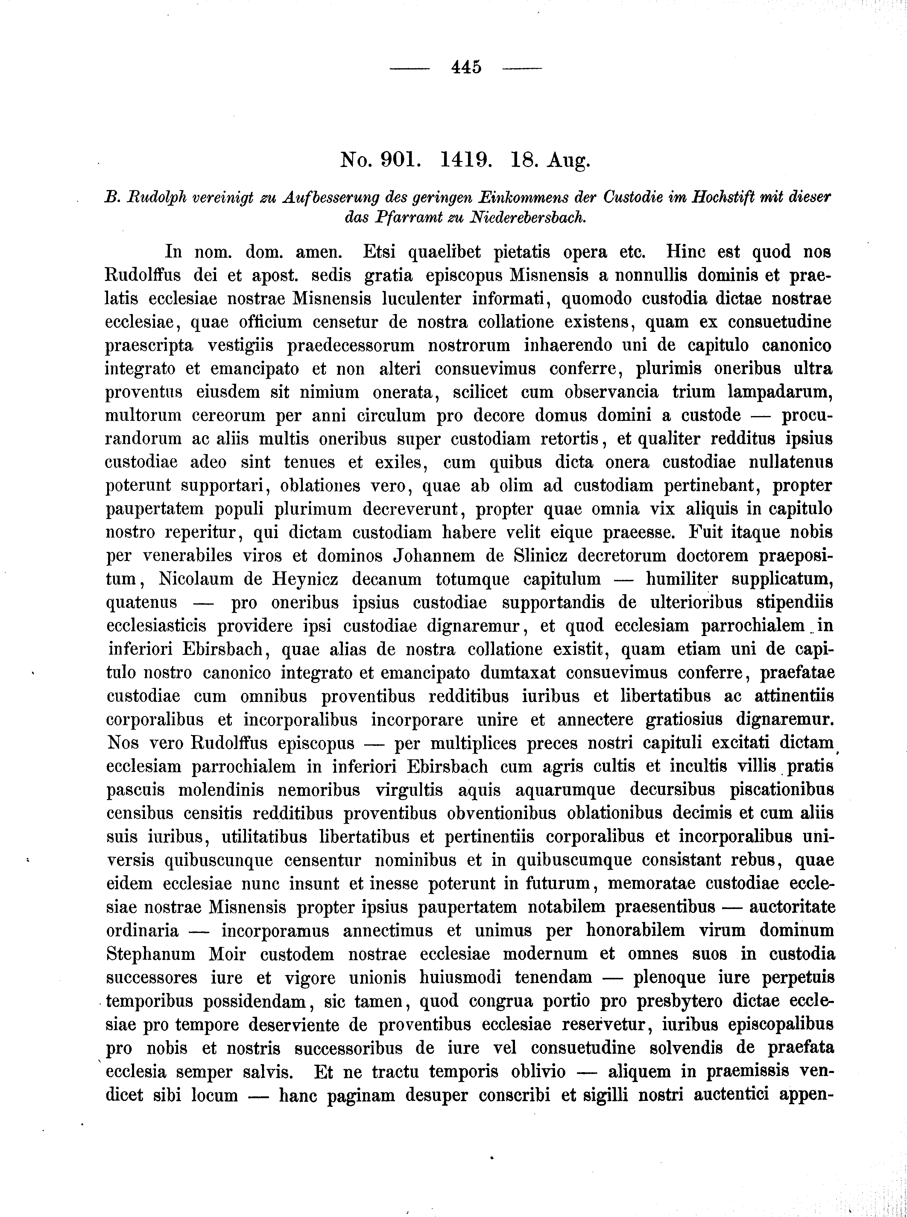 Historische Urkunde Seite 445 aus Band cds2_02