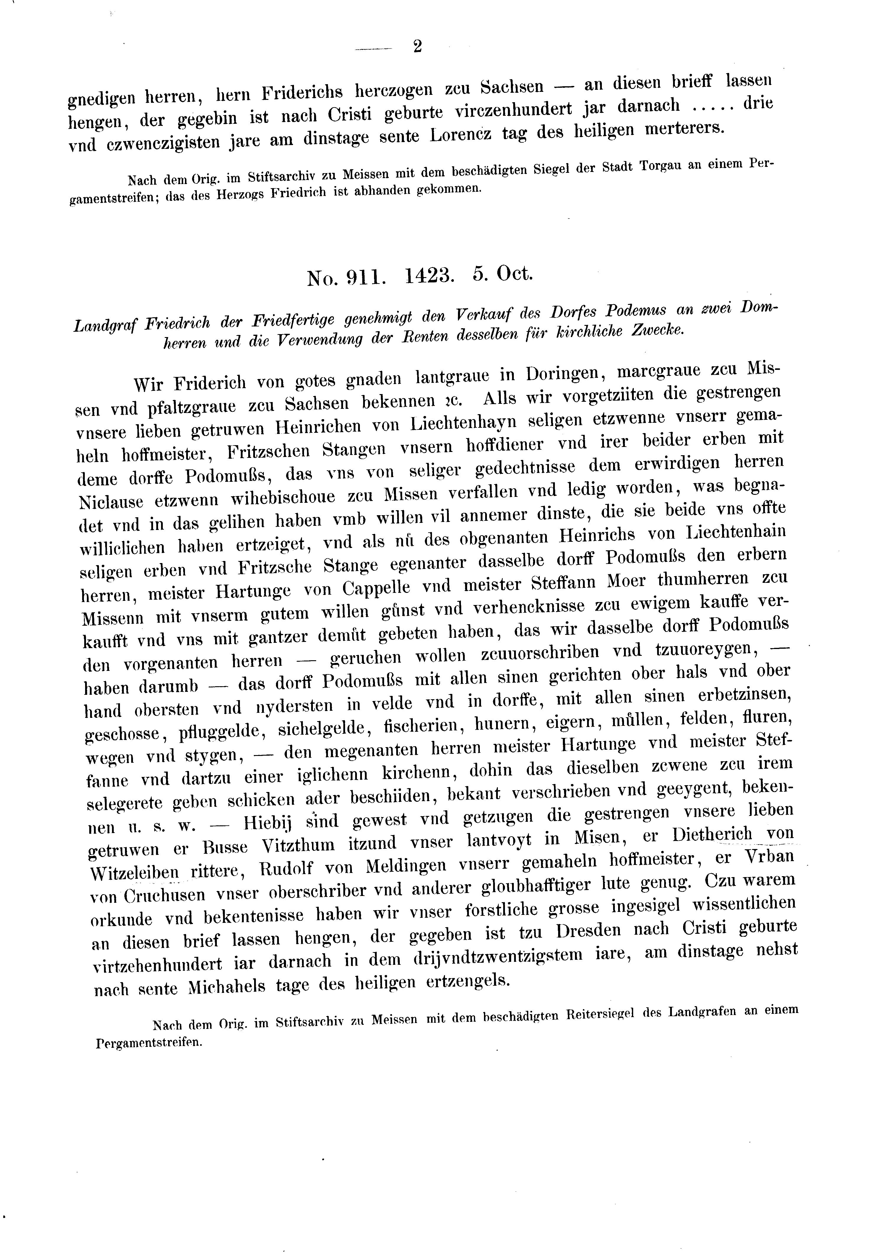 Historische Urkunde Seite 2 aus Band cds2_03