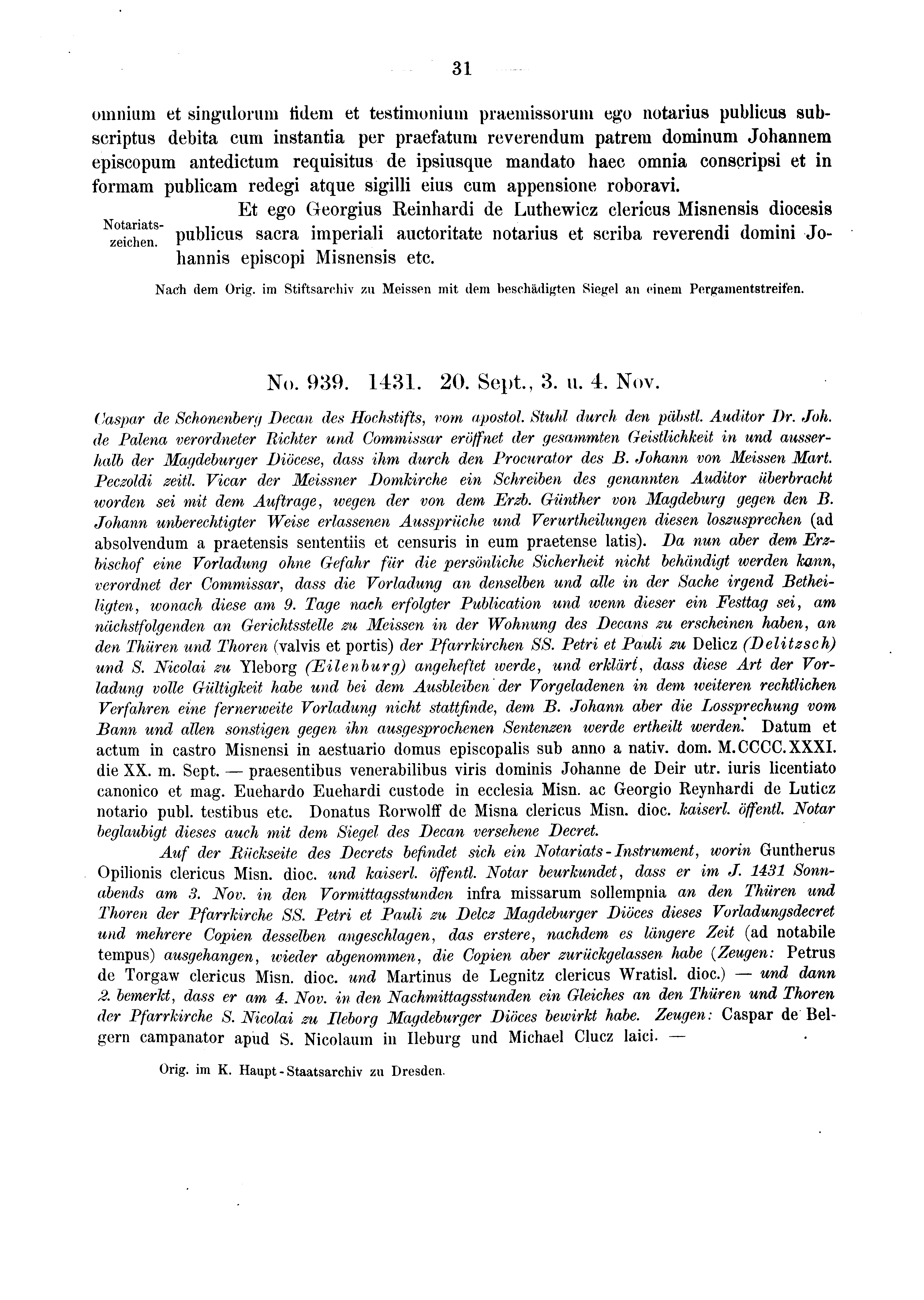 Historische Urkunde Seite 31 aus Band cds2_03