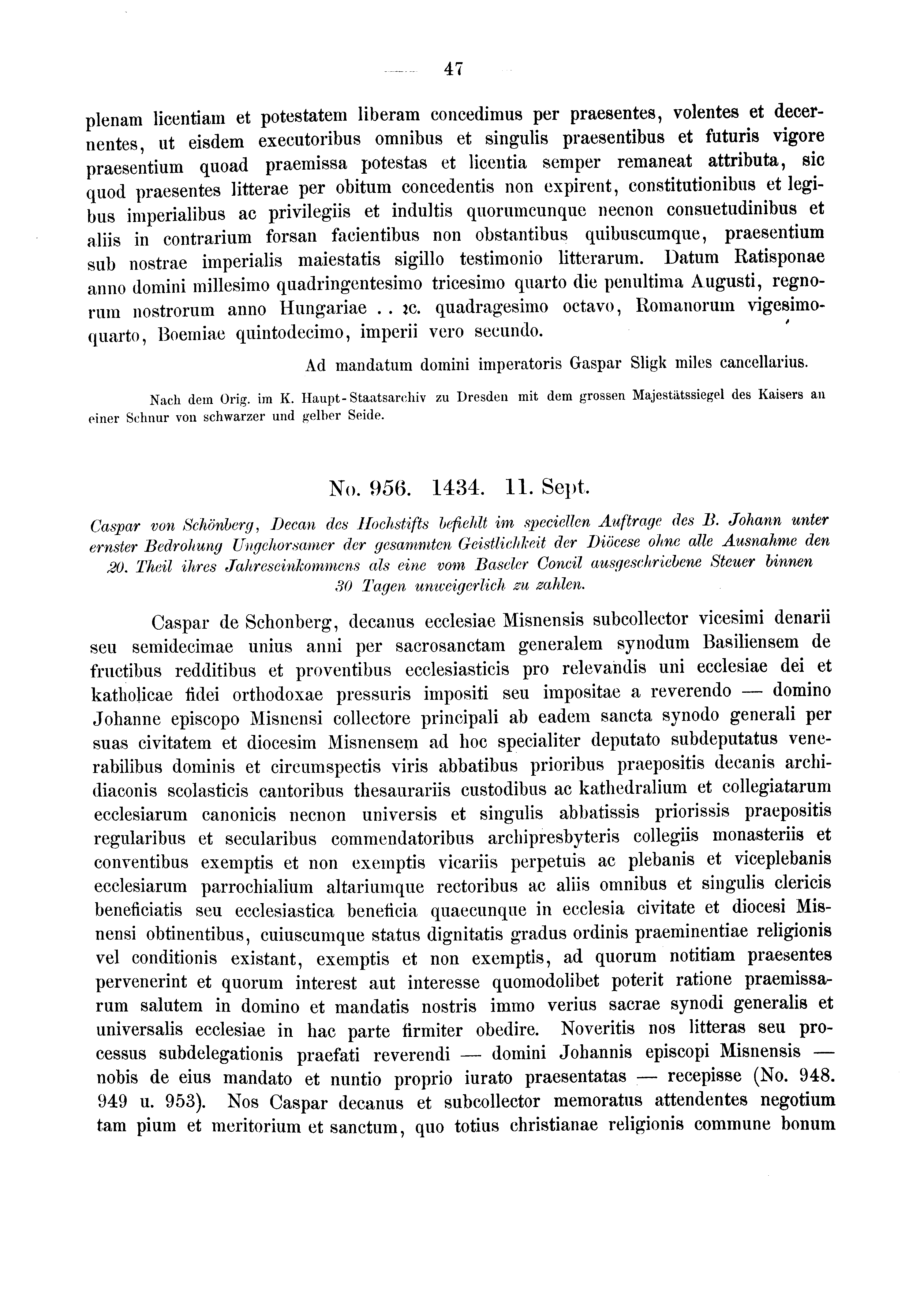 Historische Urkunde Seite 47 aus Band cds2_03