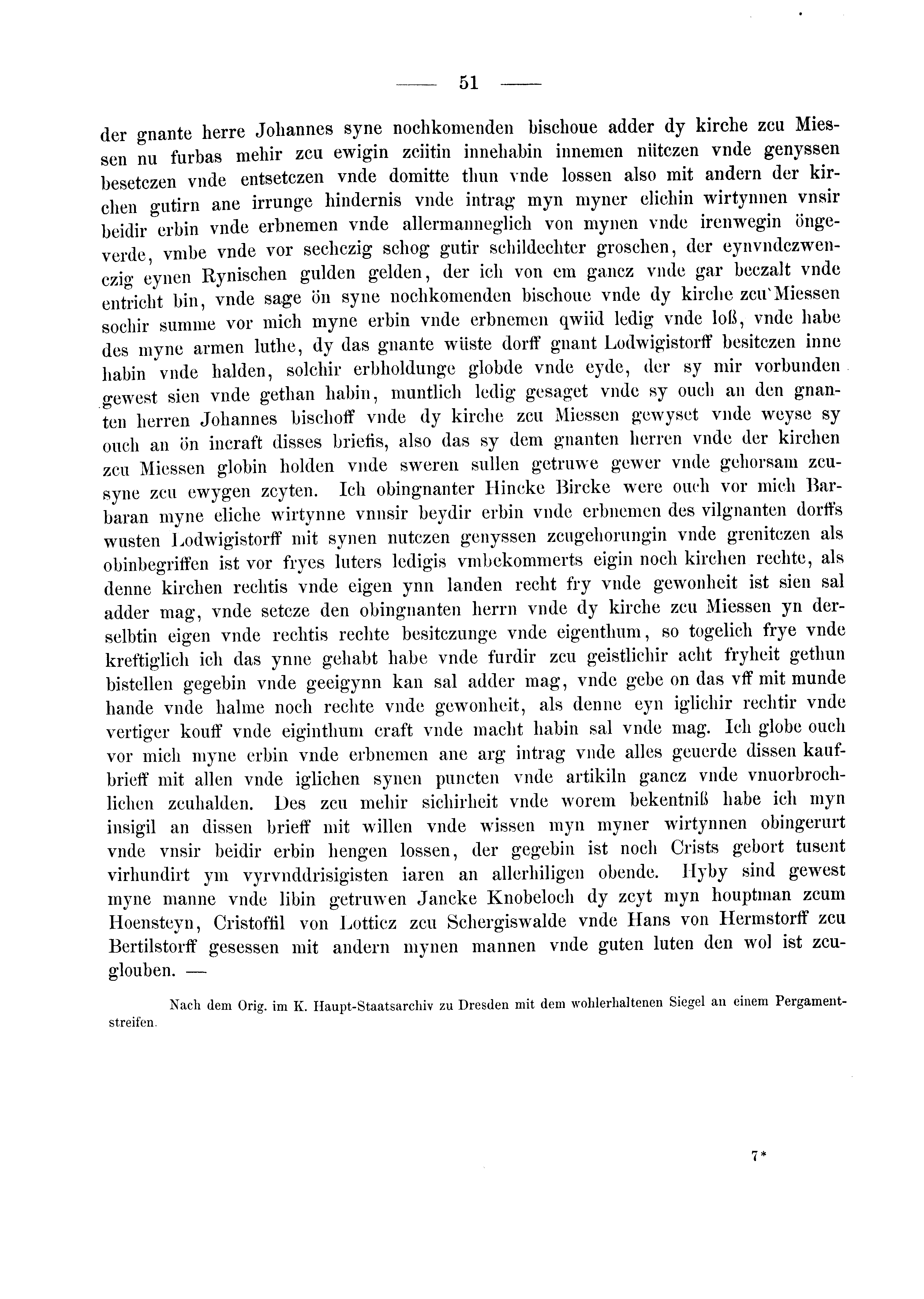 Historische Urkunde Seite 51 aus Band cds2_03
