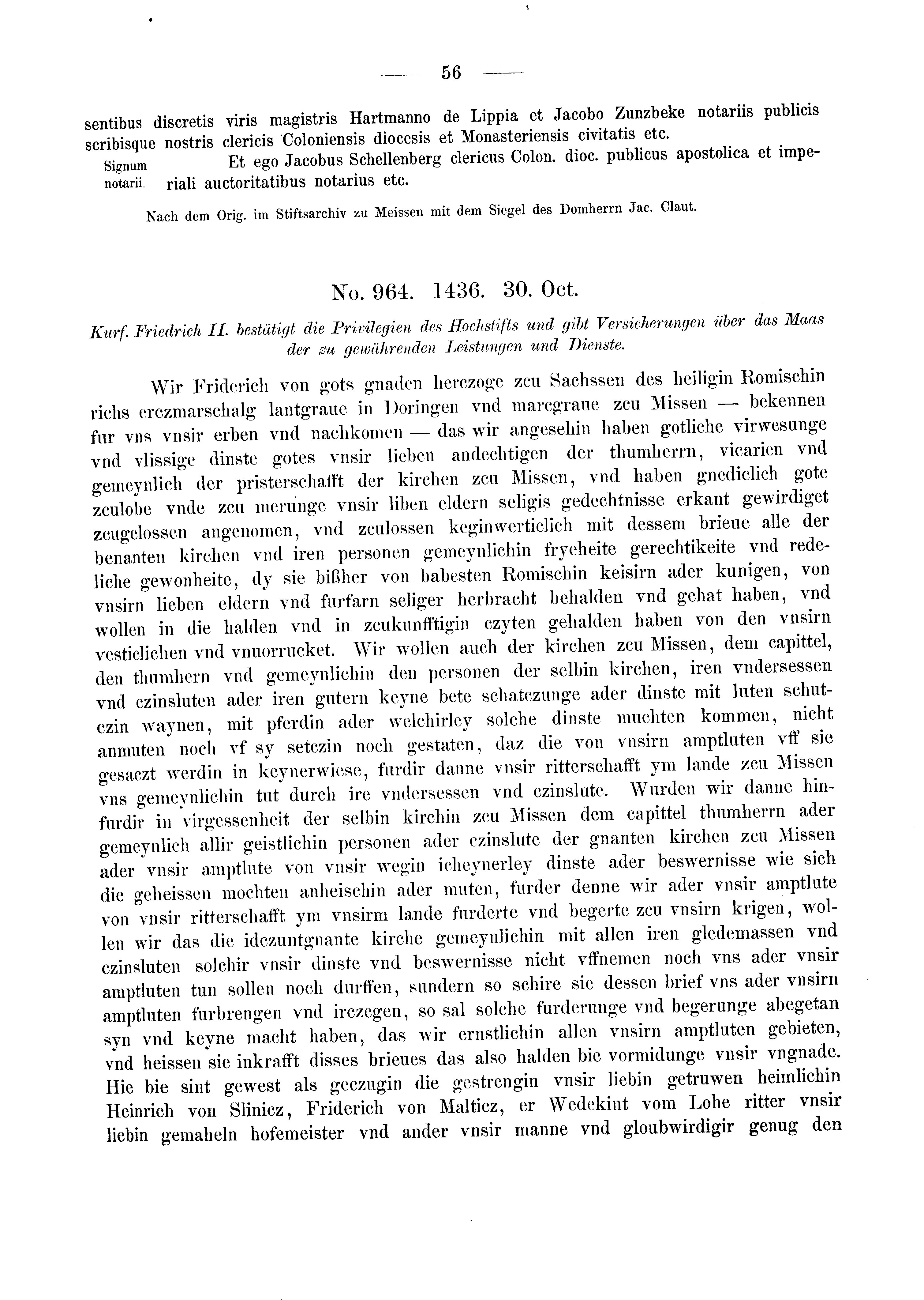 Historische Urkunde Seite 56 aus Band cds2_03