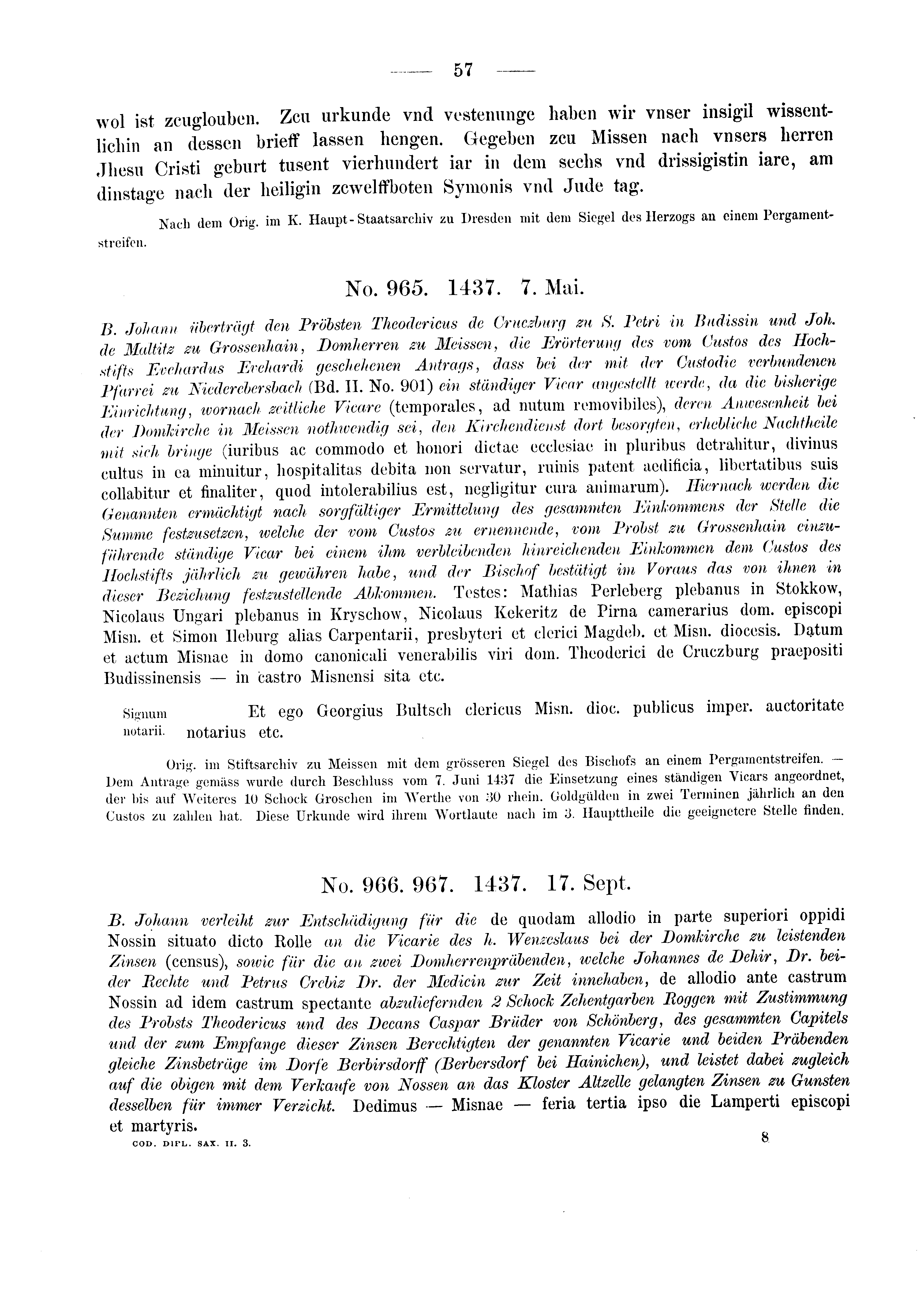 Historische Urkunde Seite 57 aus Band cds2_03