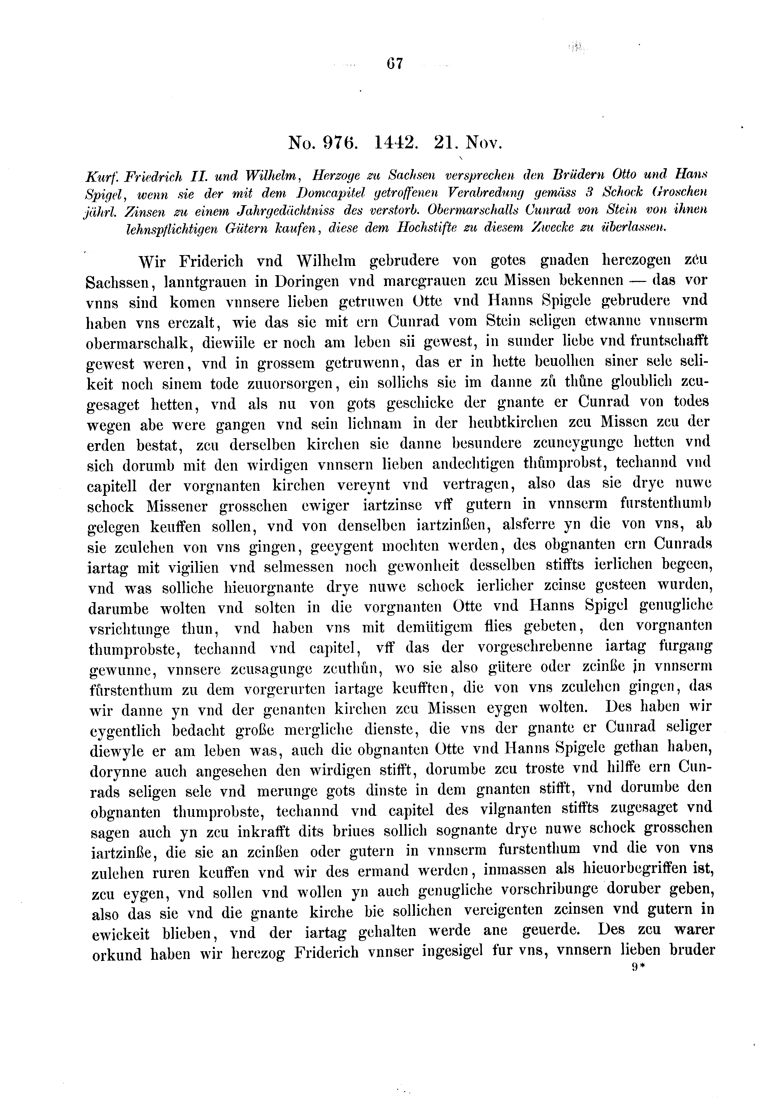 Historische Urkunde Seite 67 aus Band cds2_03