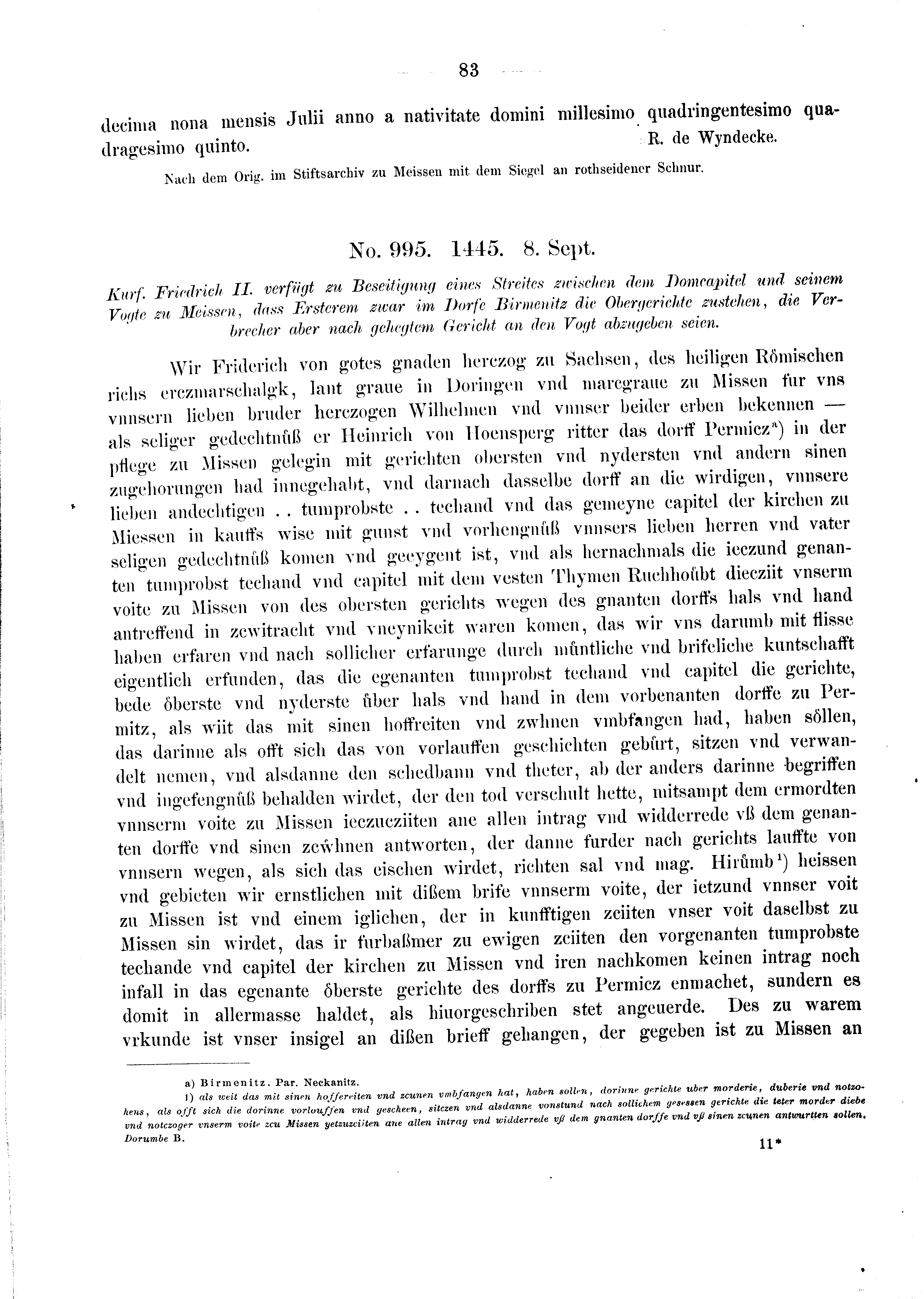 Historische Urkunde Seite 83 aus Band cds2_03