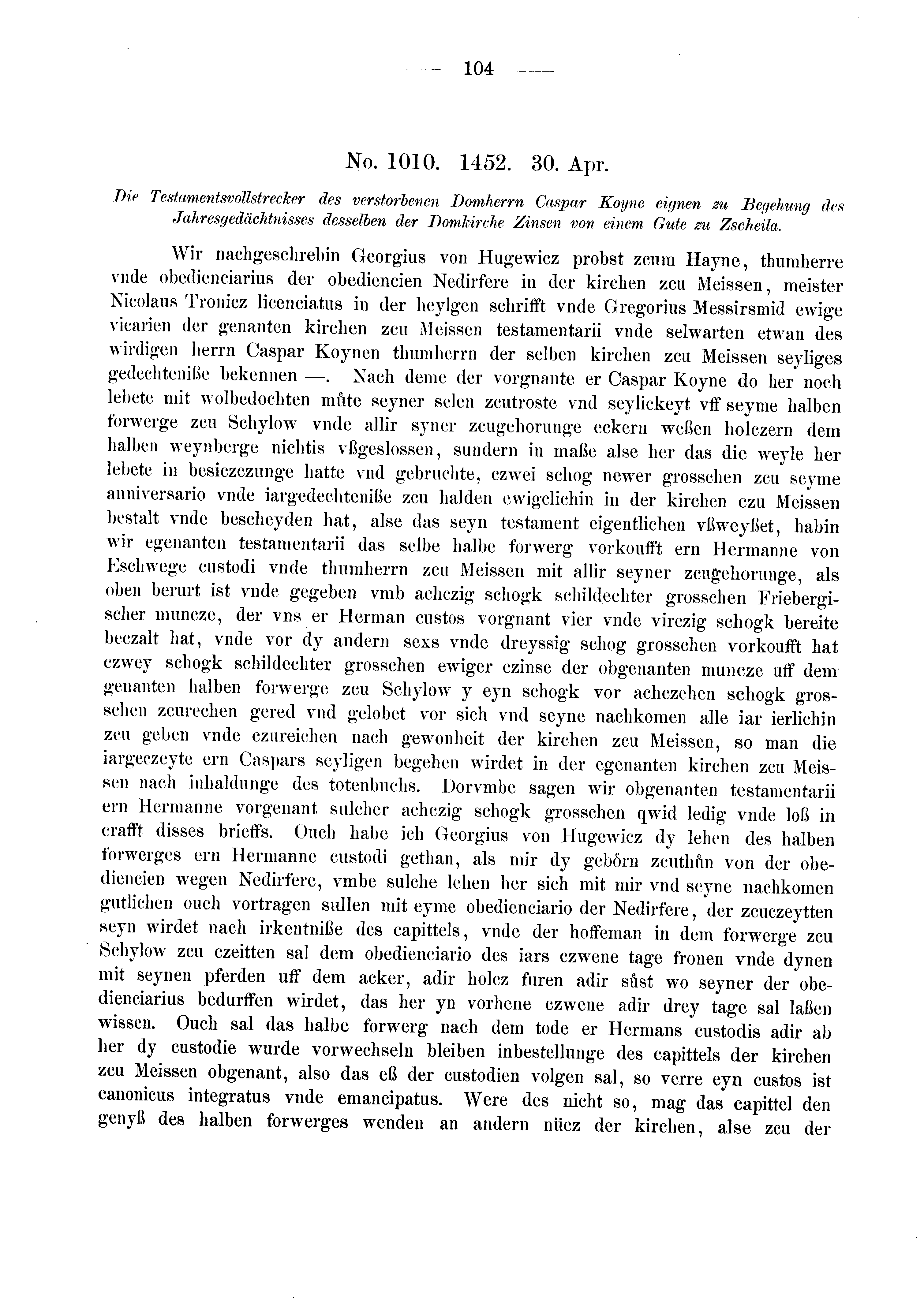 Historische Urkunde Seite 104 aus Band cds2_03