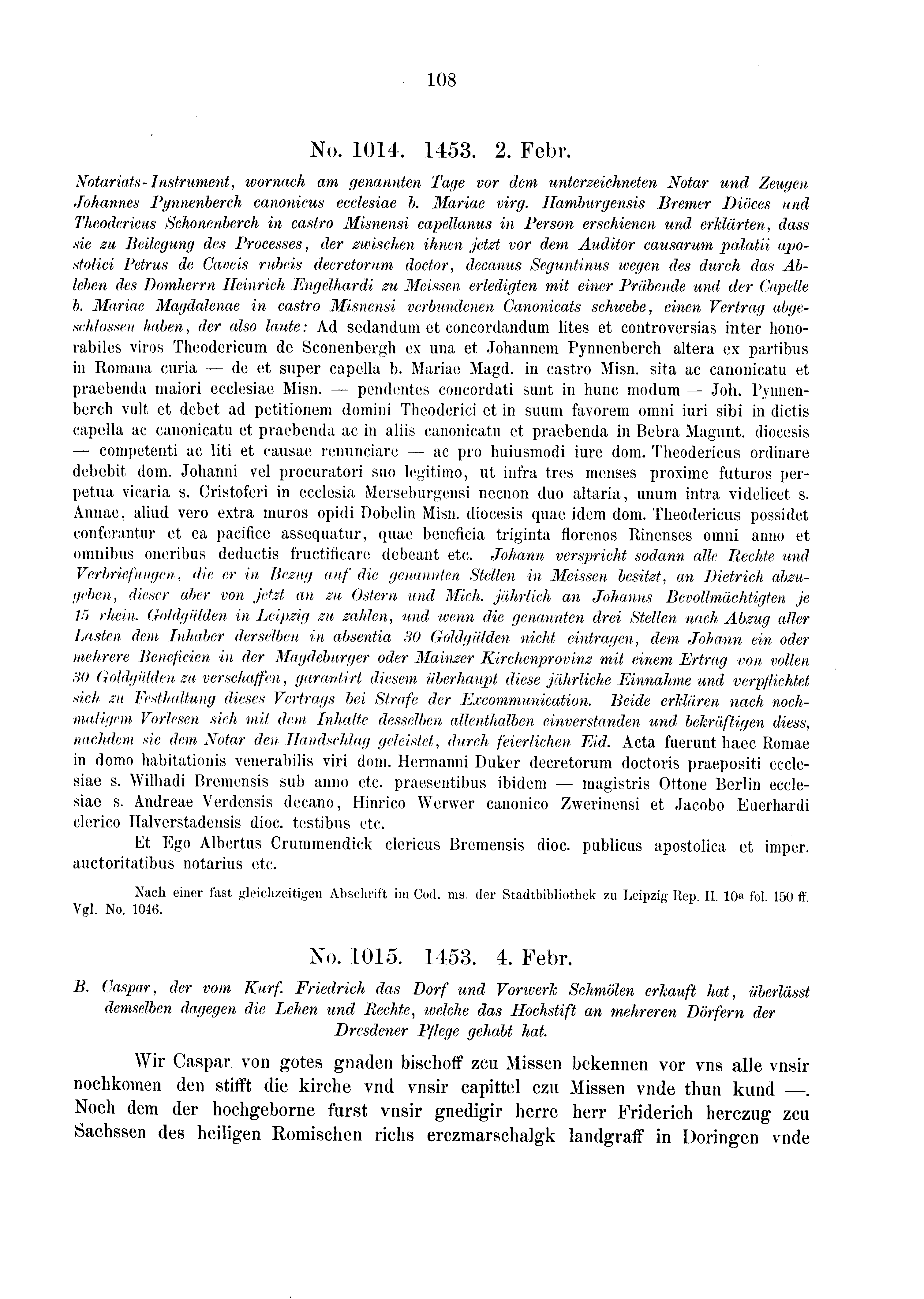 Historische Urkunde Seite 108 aus Band cds2_03