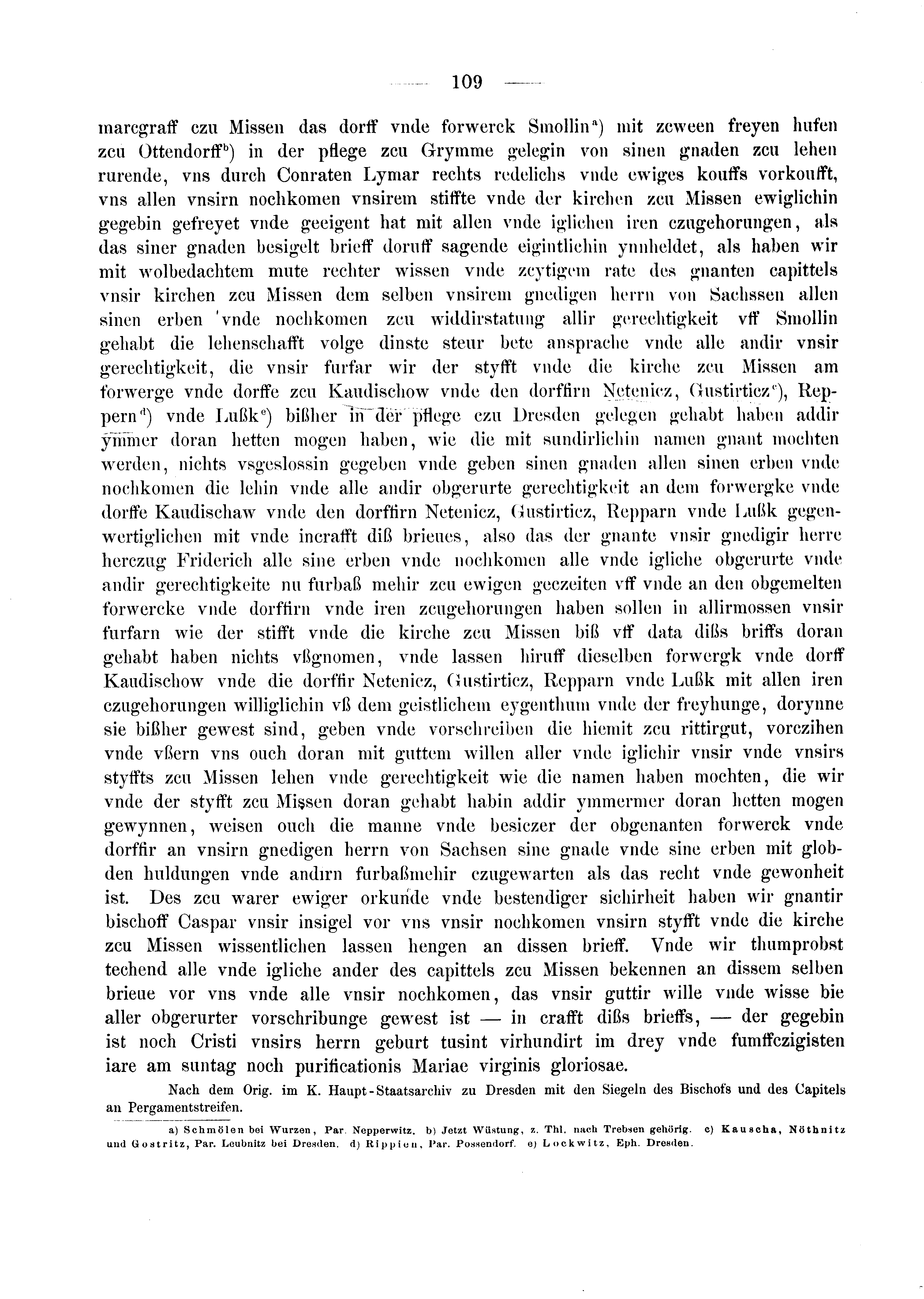 Historische Urkunde Seite 109 aus Band cds2_03