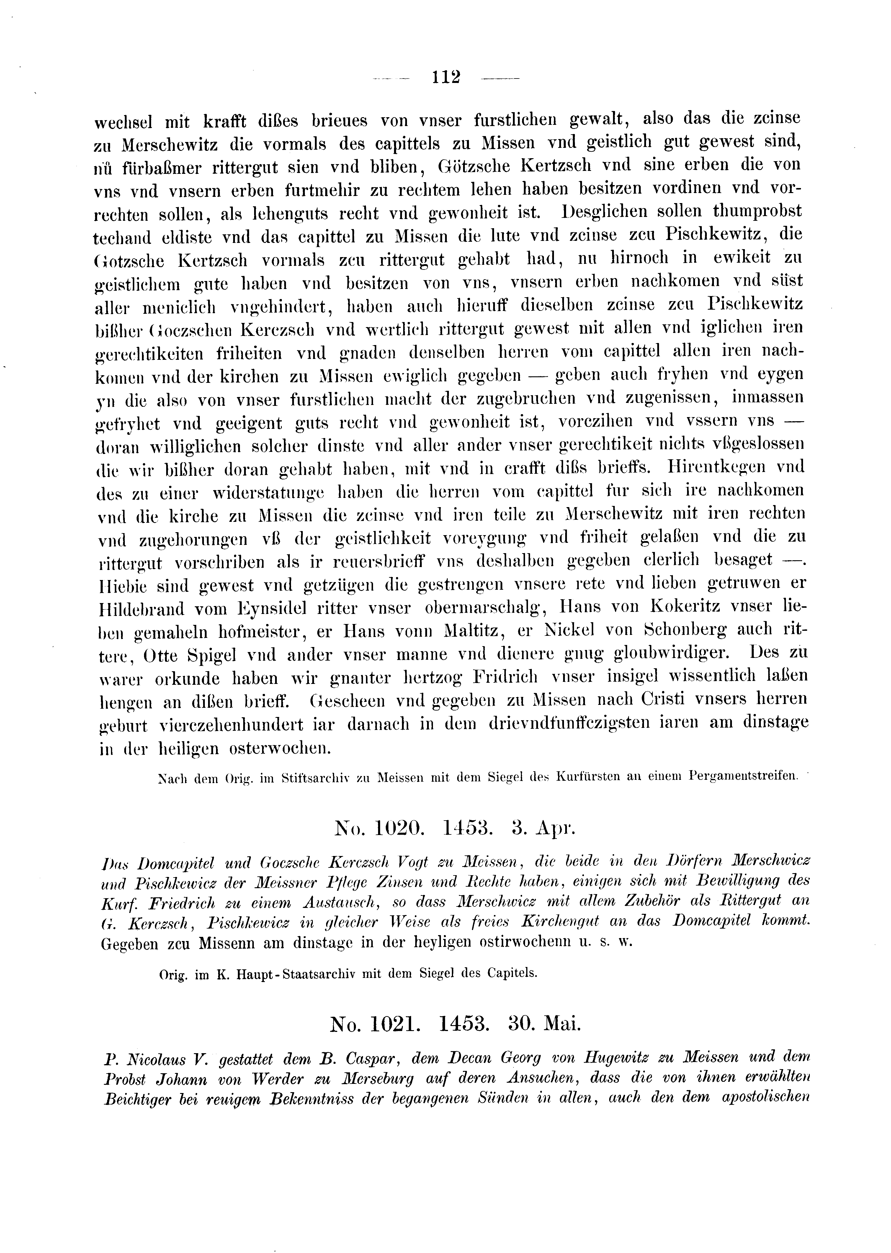 Historische Urkunde Seite 112 aus Band cds2_03