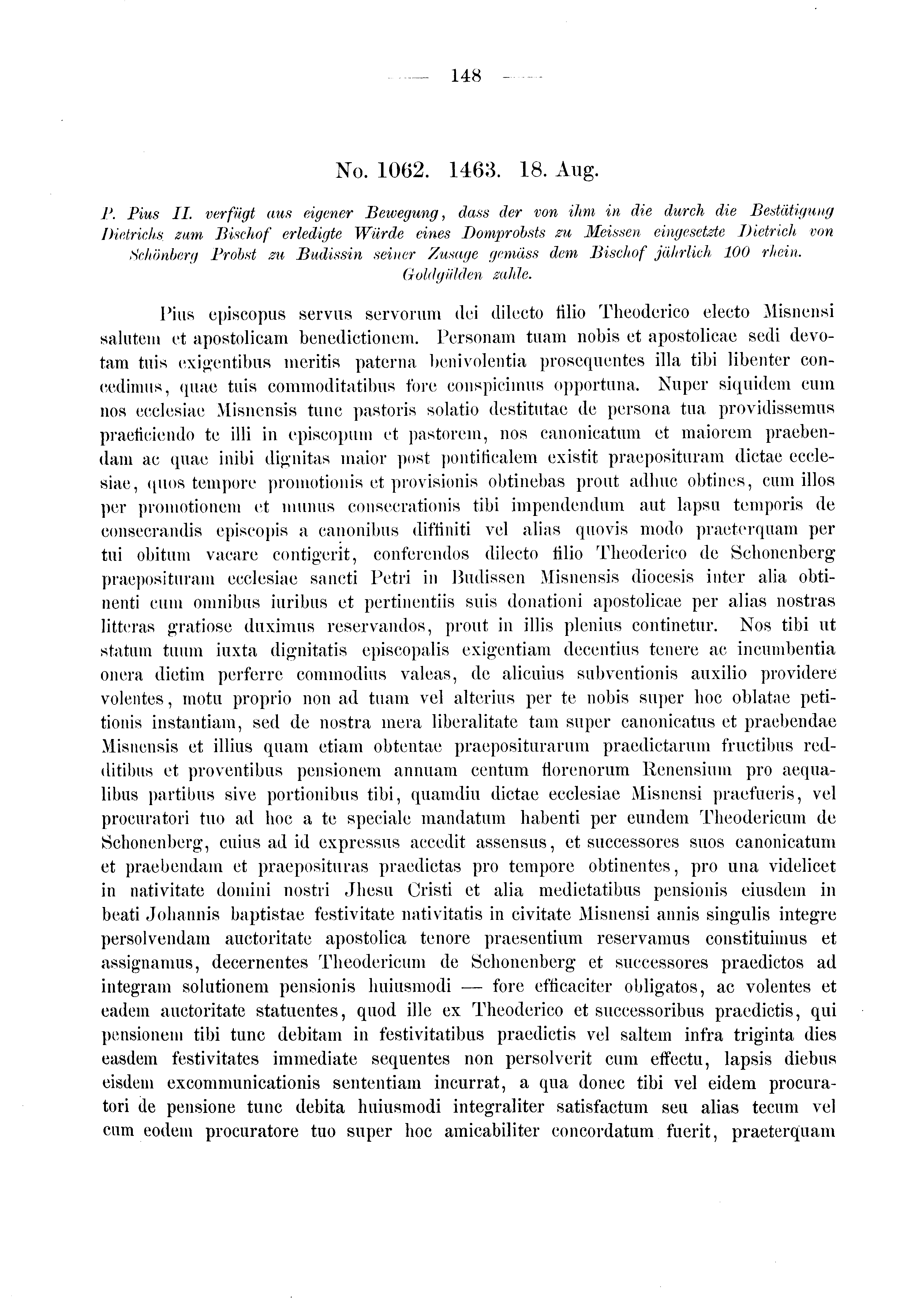 Historische Urkunde Seite 148 aus Band cds2_03