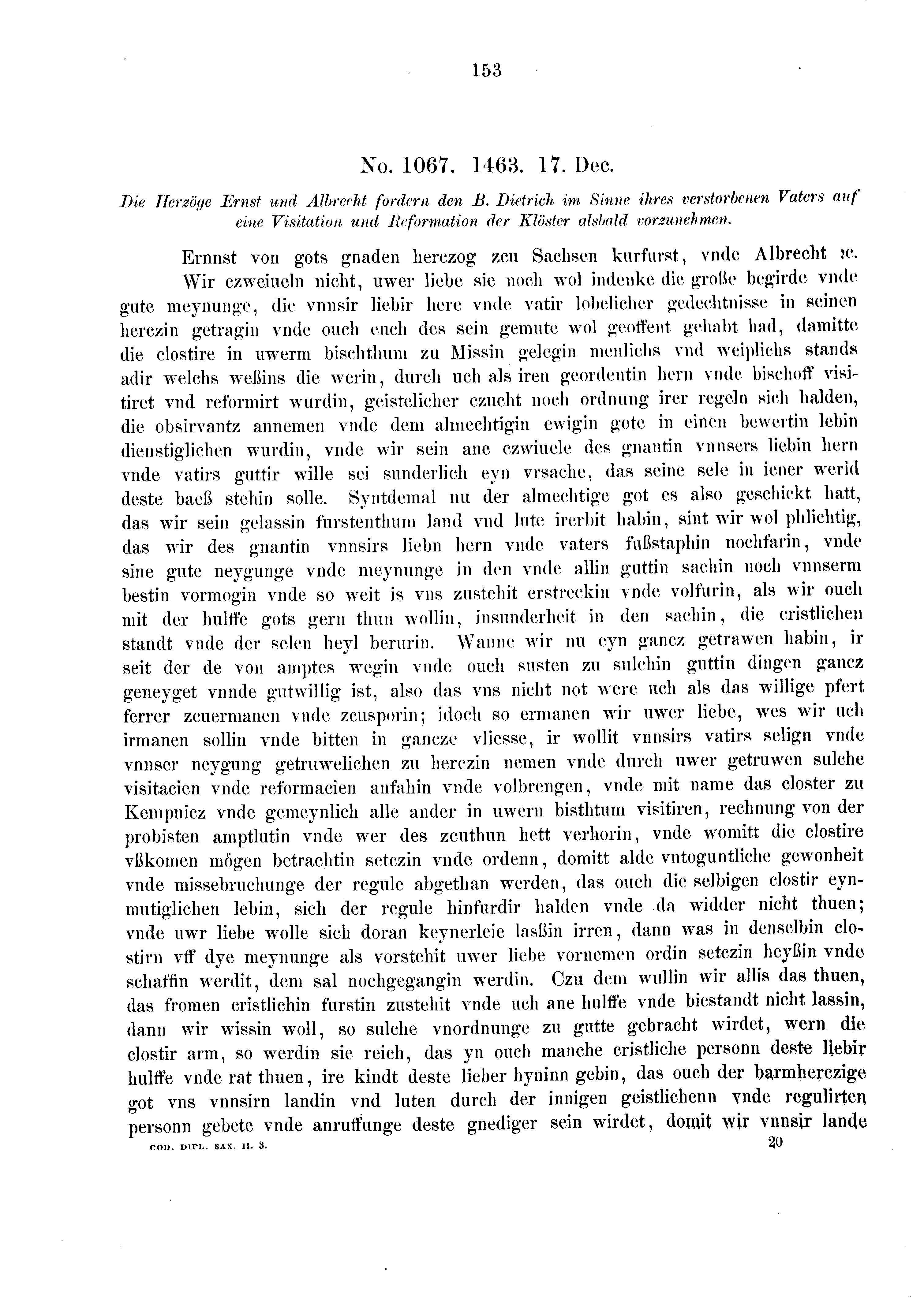 Historische Urkunde Seite 153 aus Band cds2_03