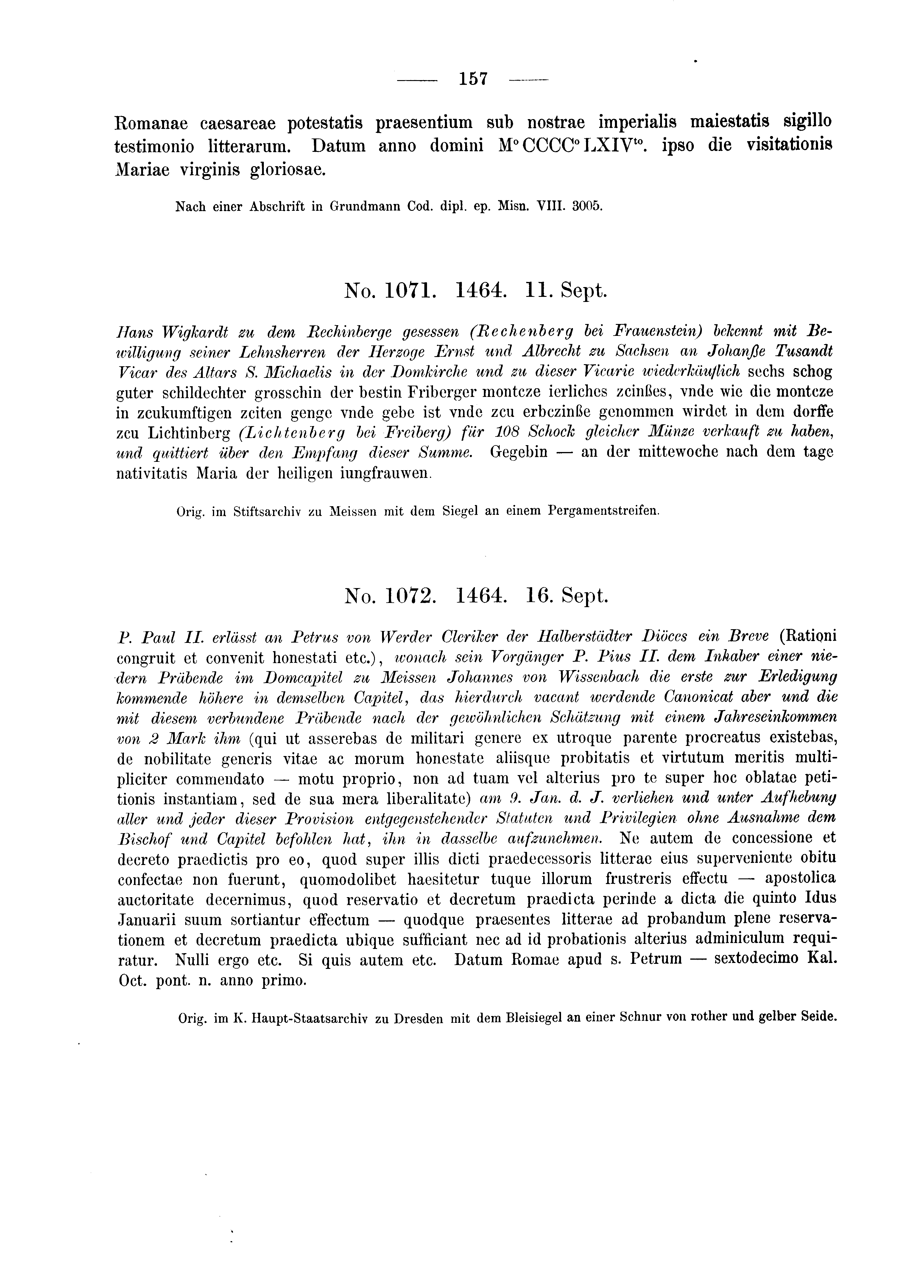 Historische Urkunde Seite 157 aus Band cds2_03