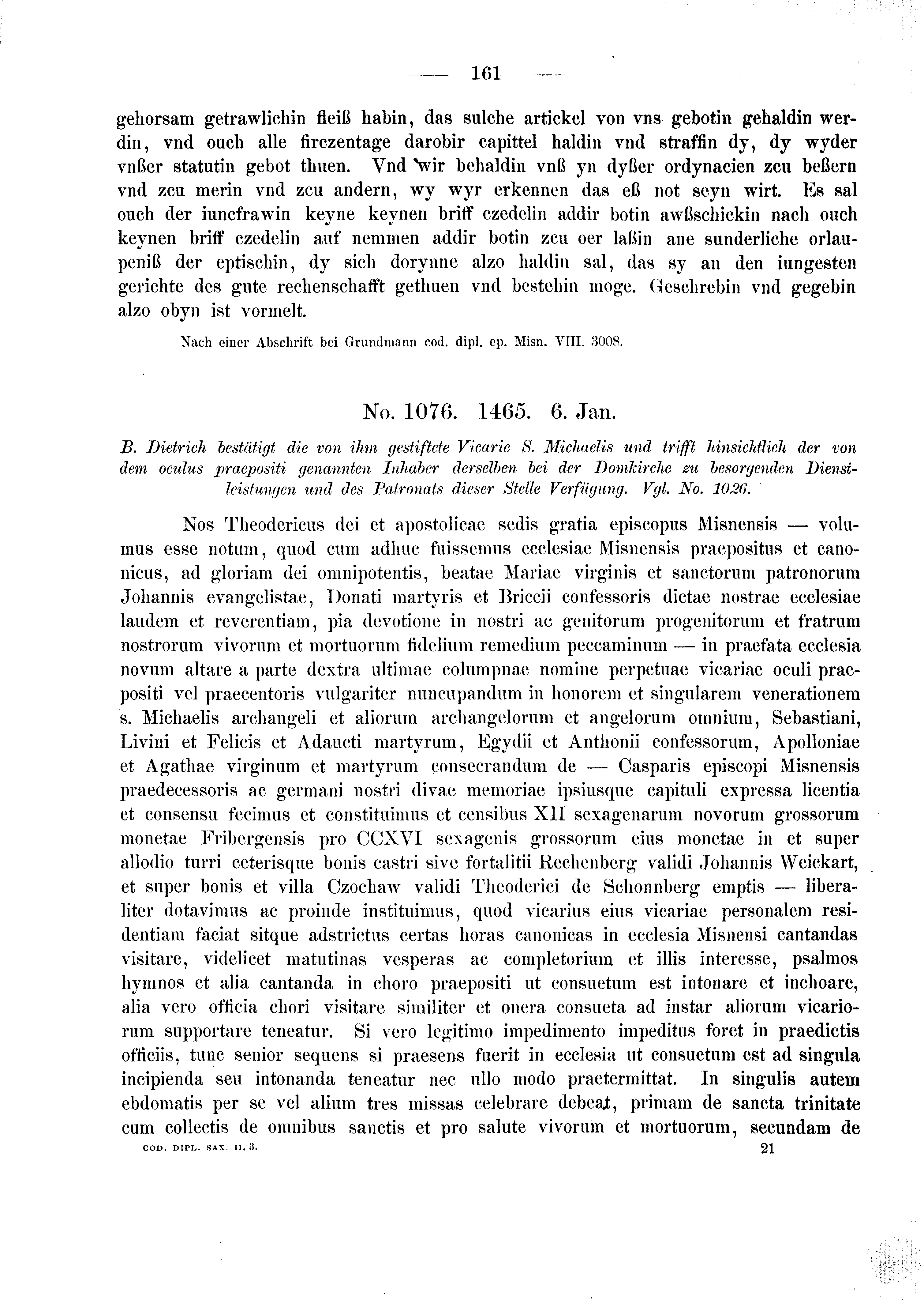 Historische Urkunde Seite 161 aus Band cds2_03