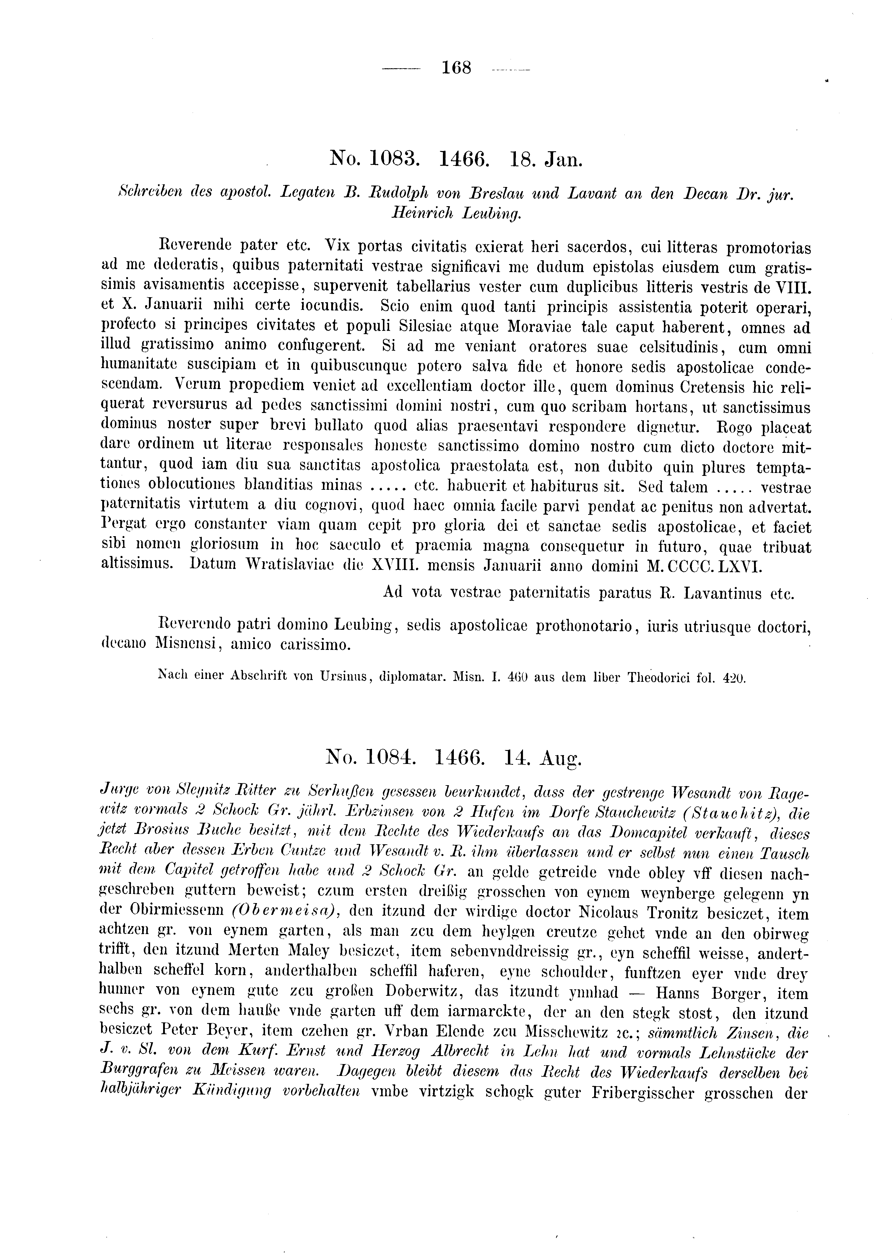 Historische Urkunde Seite 168 aus Band cds2_03