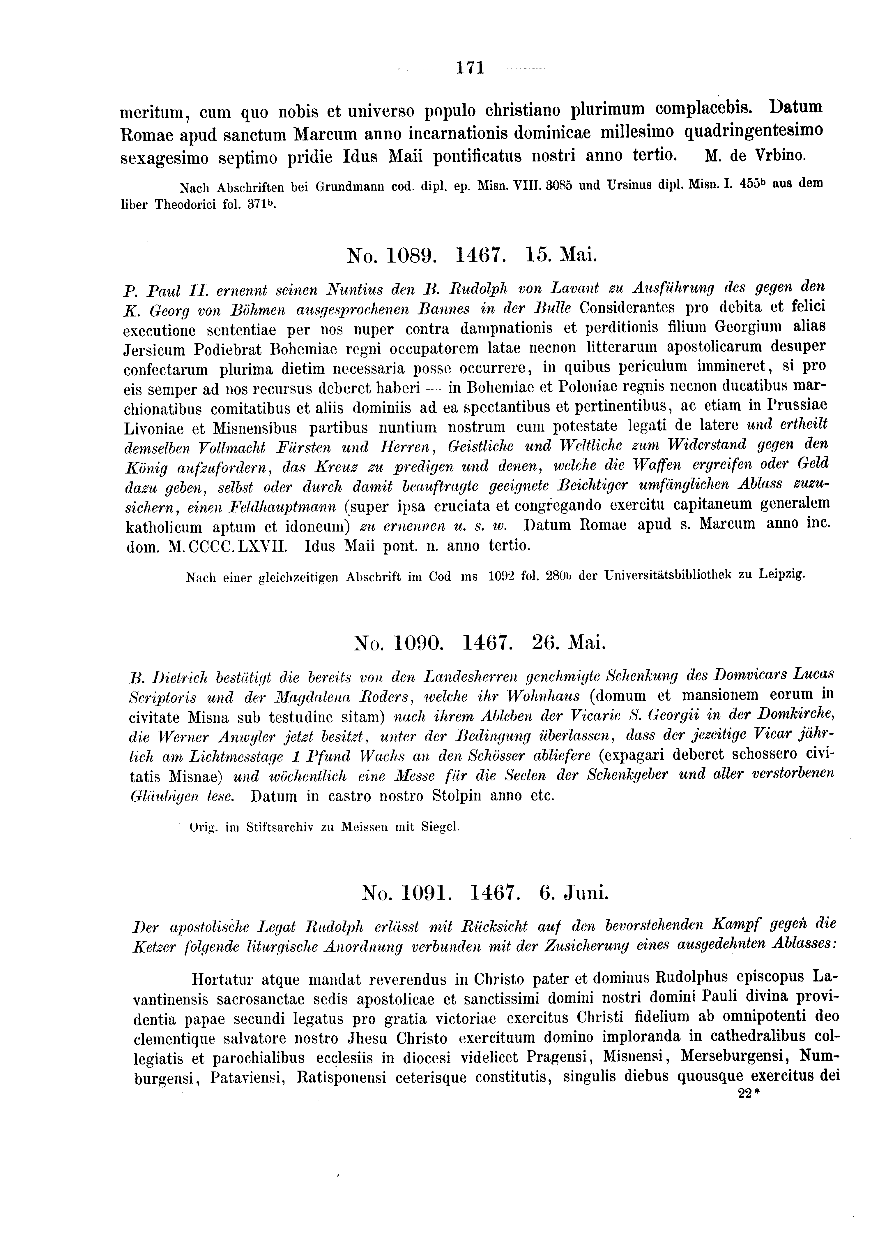 Historische Urkunde Seite 171 aus Band cds2_03