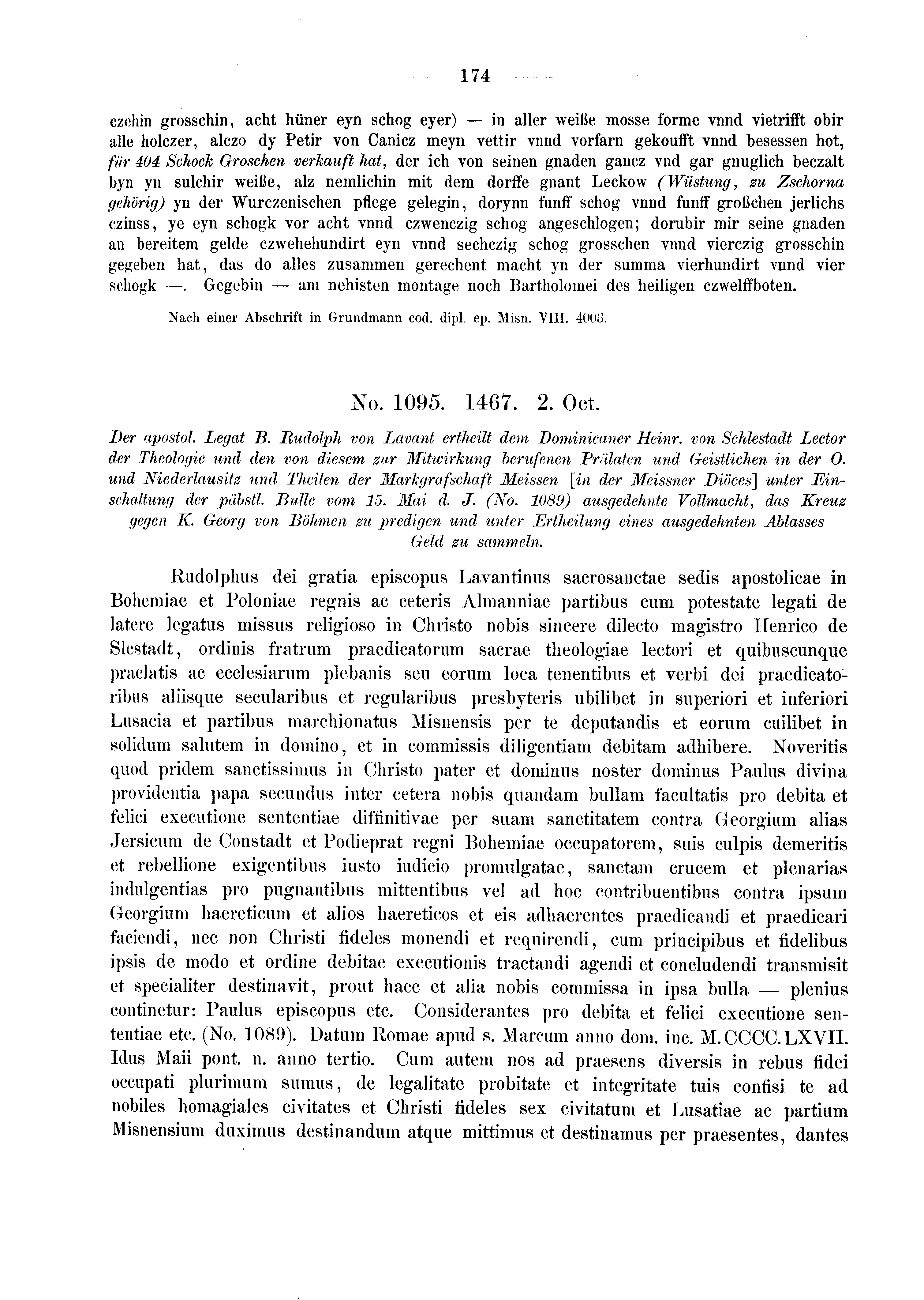 Historische Urkunde Seite 174 aus Band cds2_03