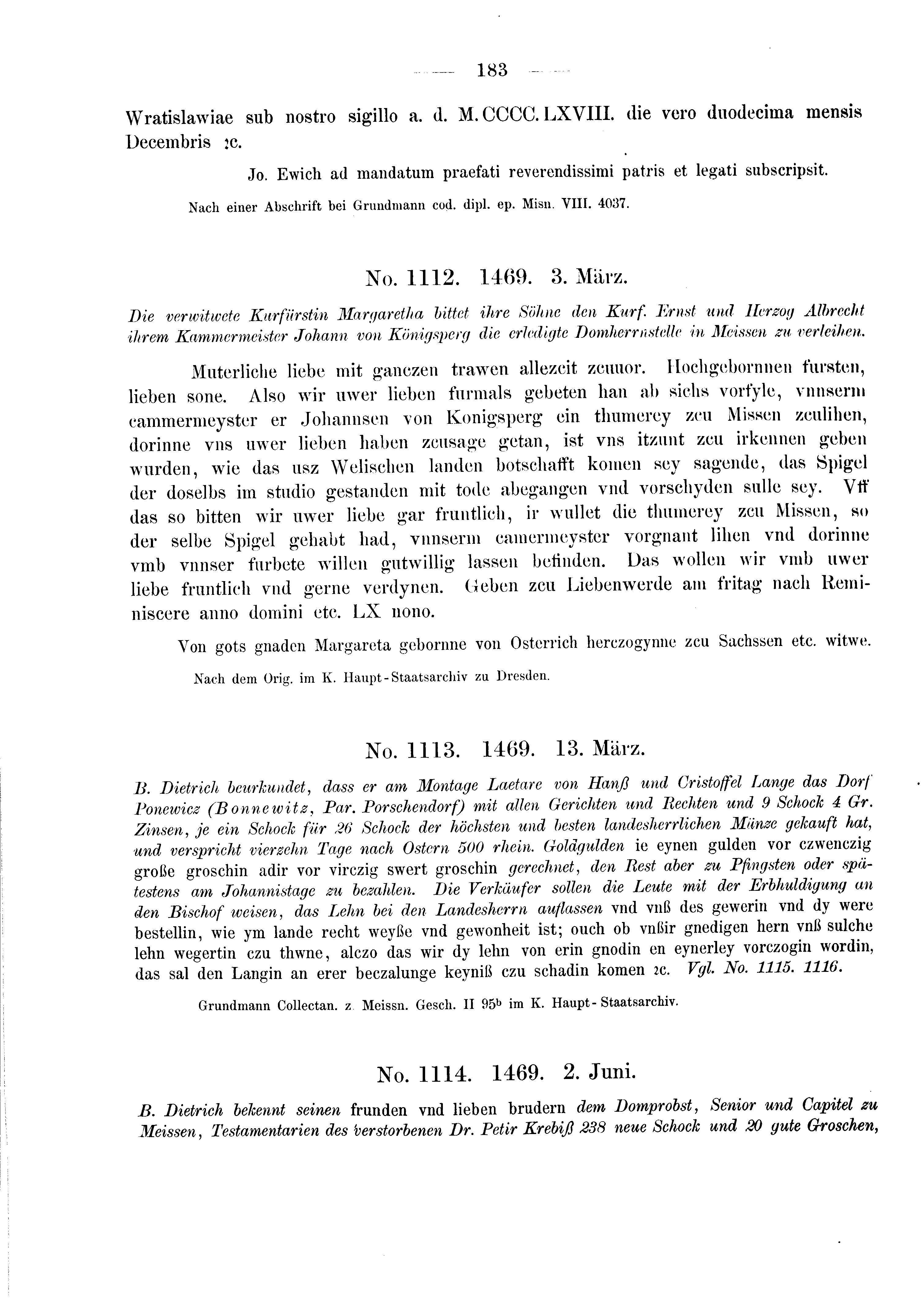 Historische Urkunde Seite 183 aus Band cds2_03
