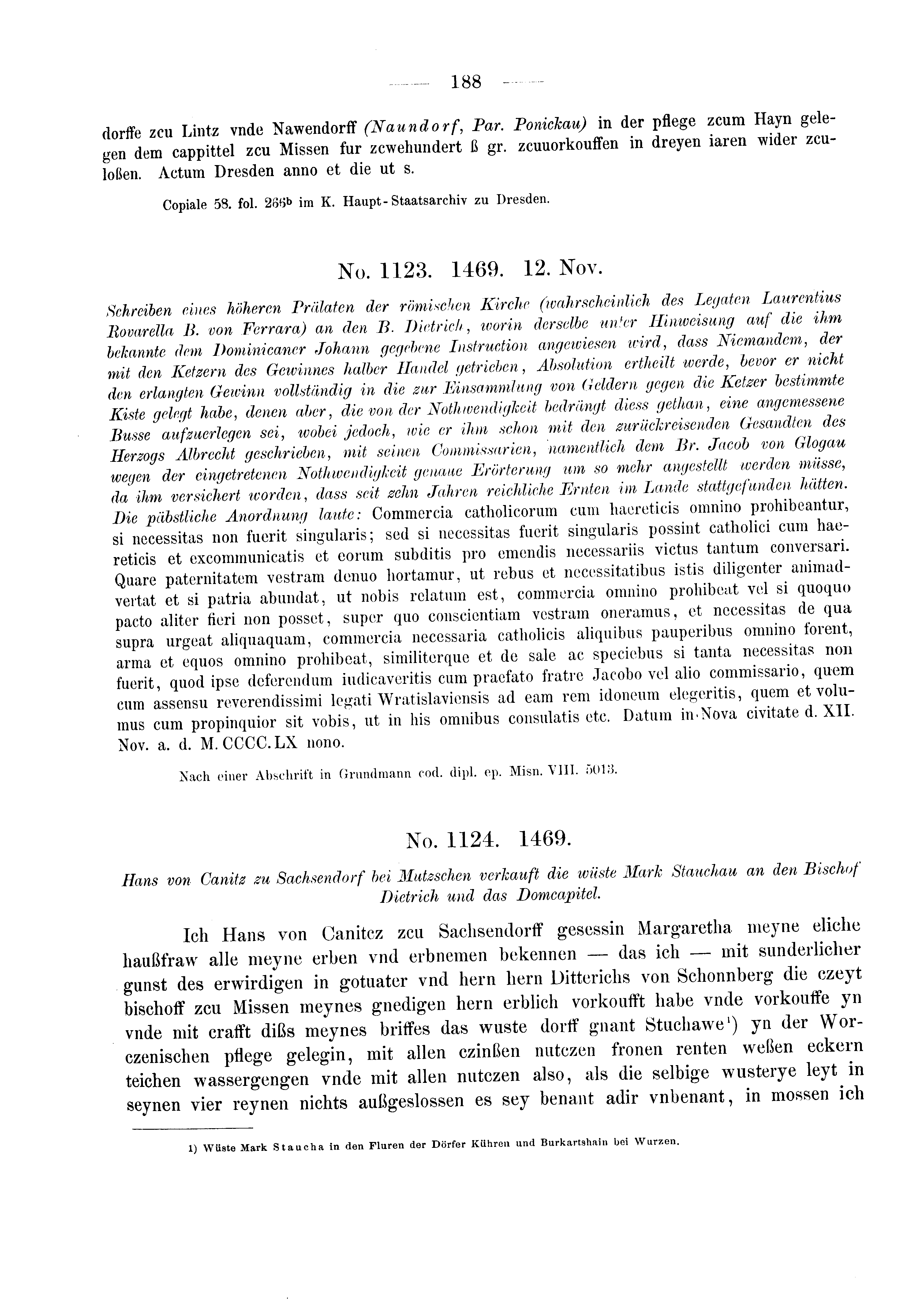 Historische Urkunde Seite 188 aus Band cds2_03