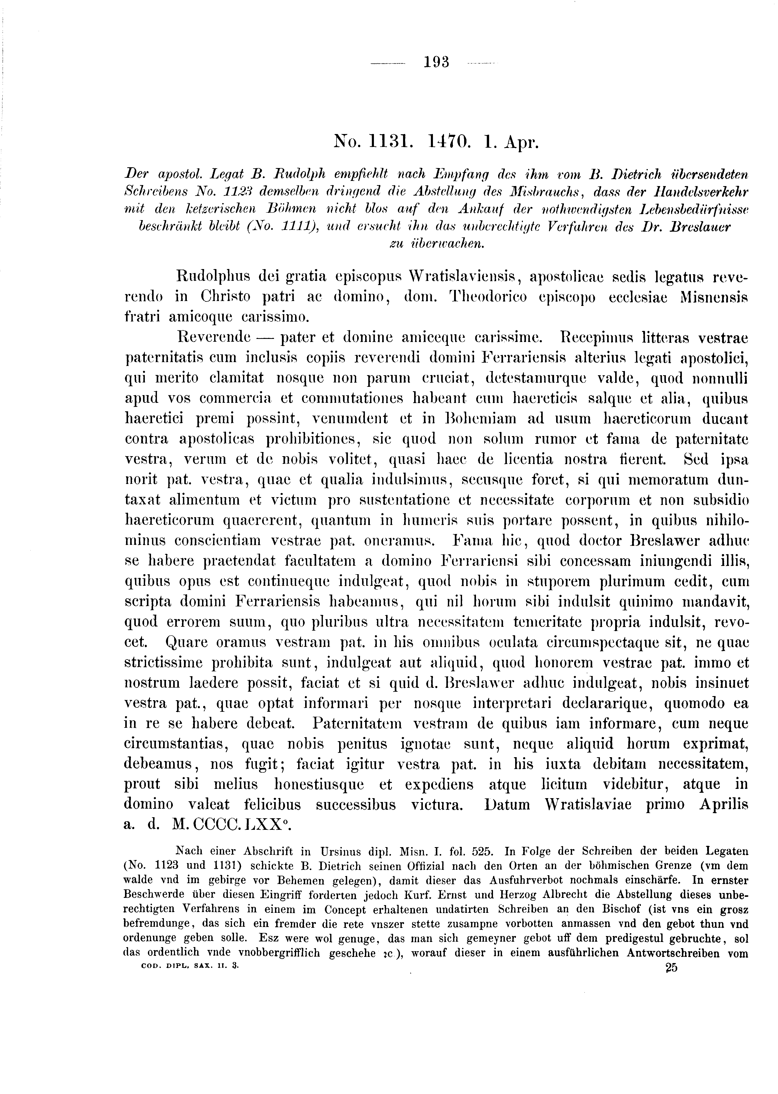 Historische Urkunde Seite 193 aus Band cds2_03