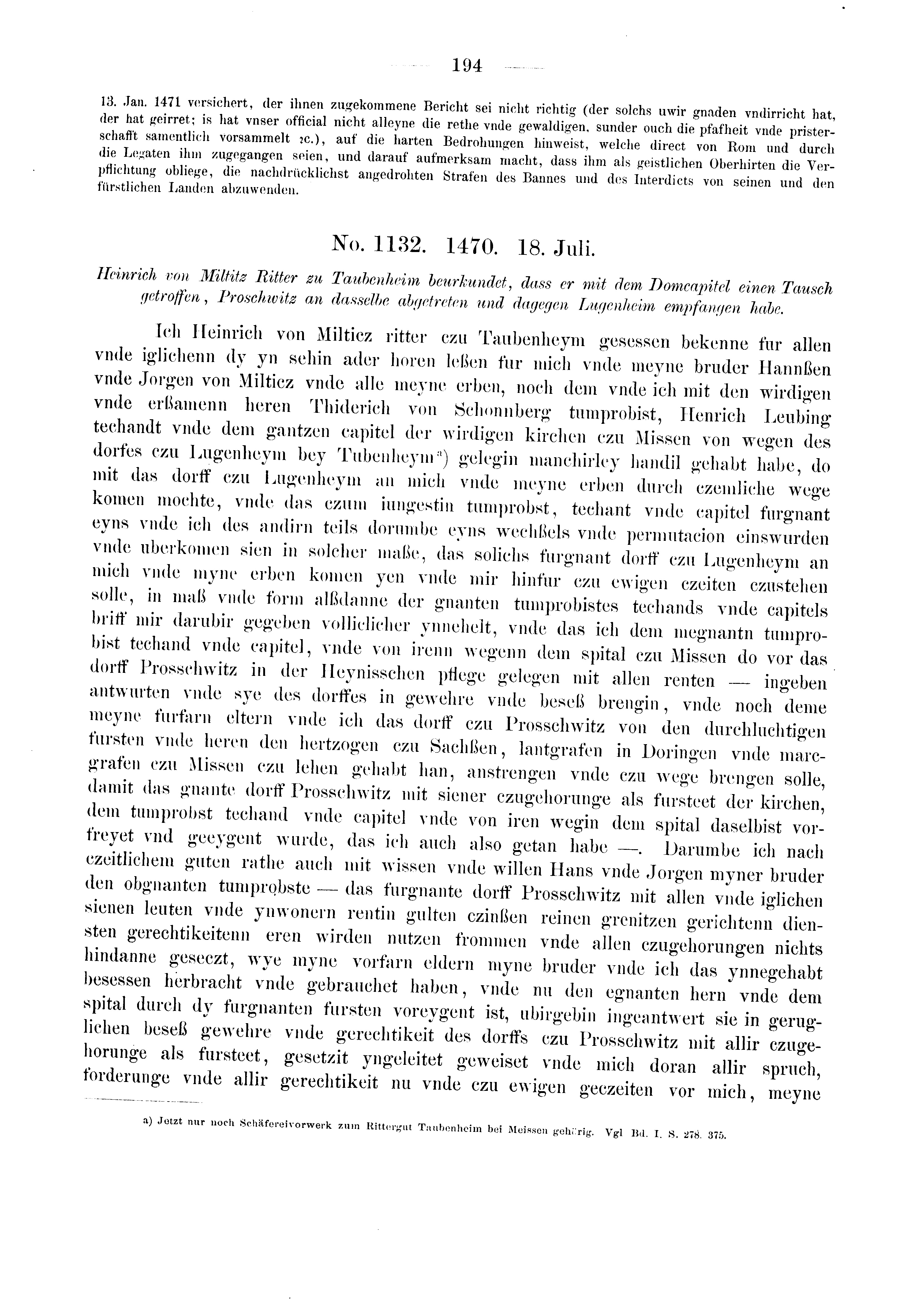 Historische Urkunde Seite 194 aus Band cds2_03