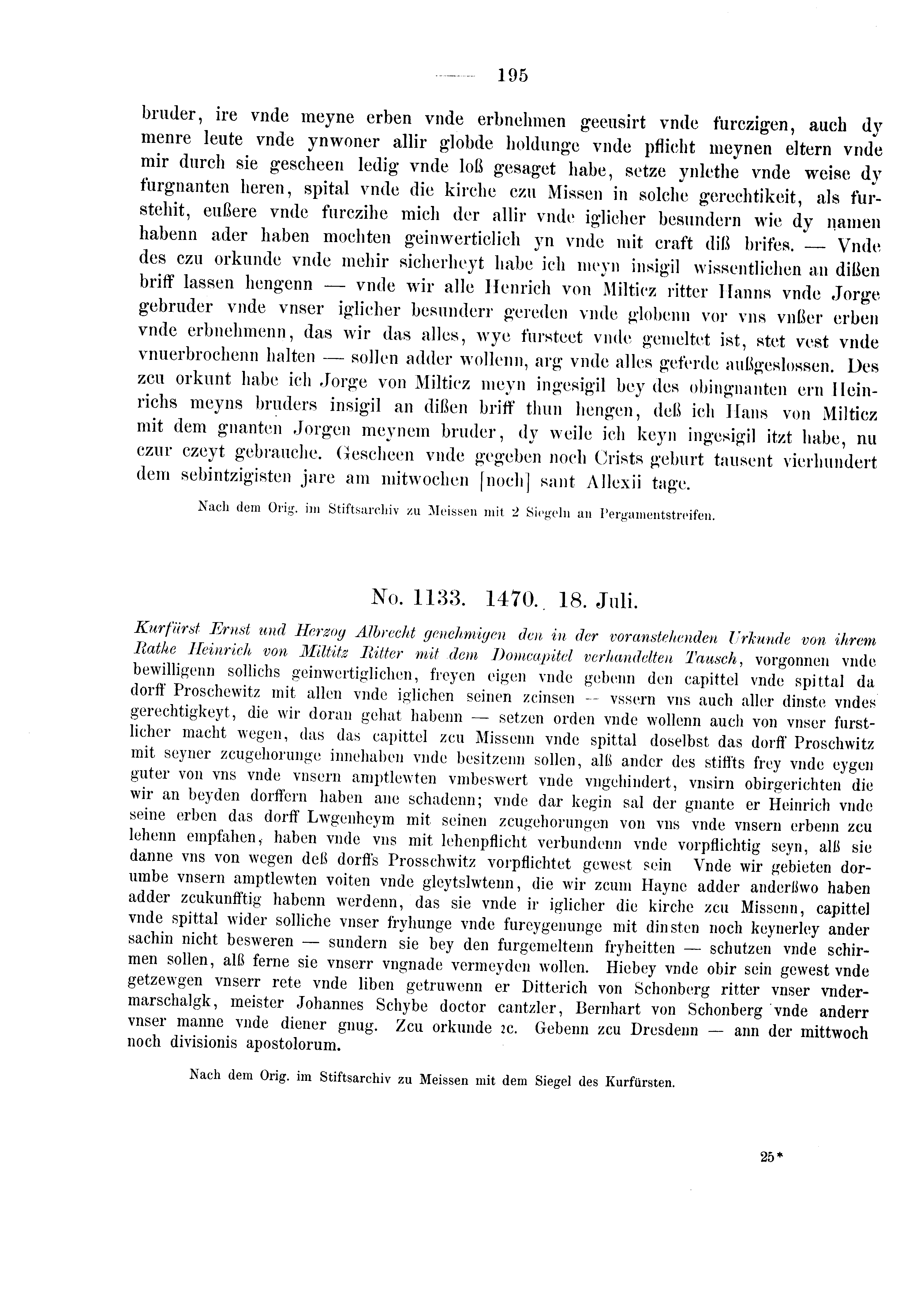 Historische Urkunde Seite 195 aus Band cds2_03