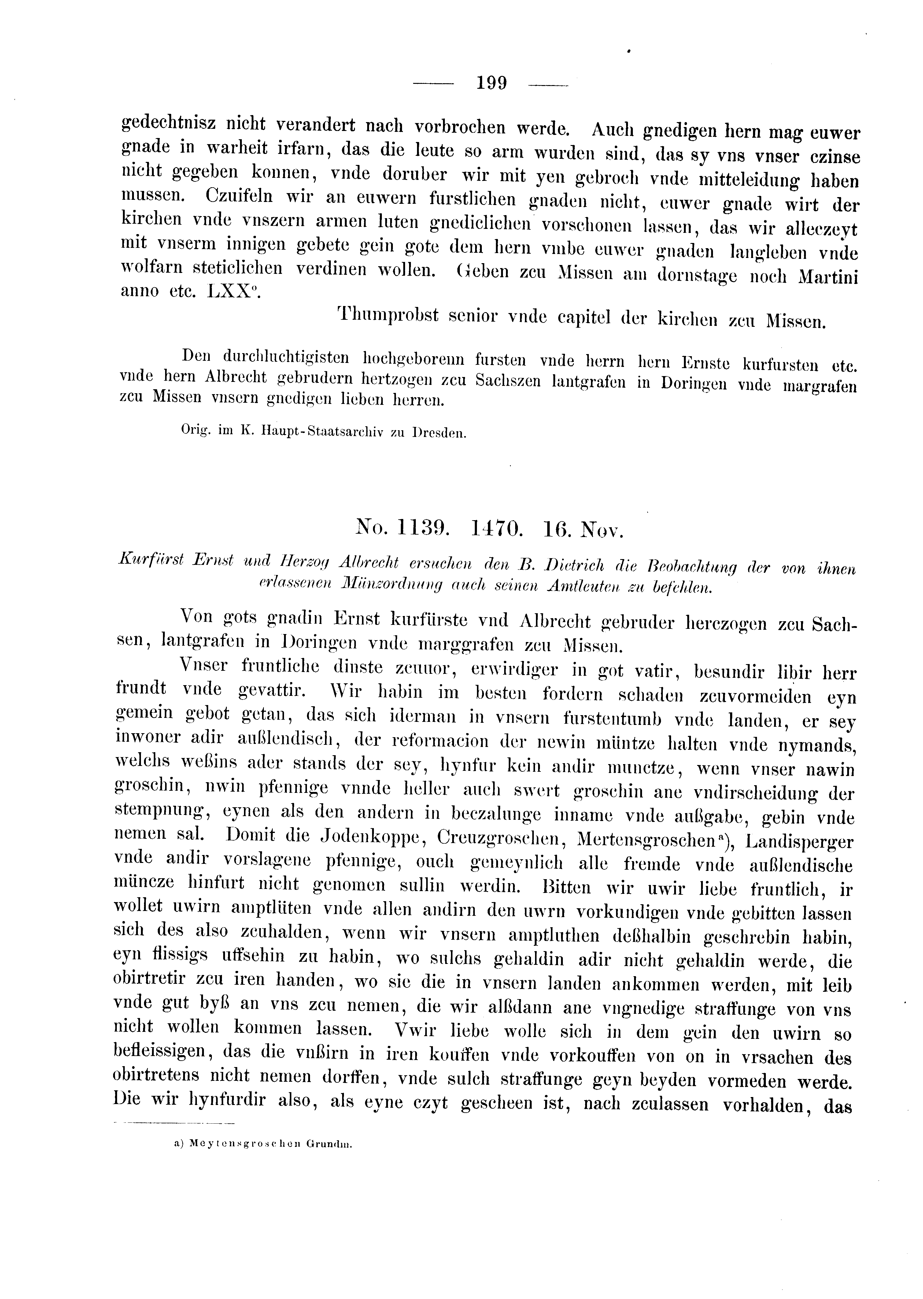 Historische Urkunde Seite 199 aus Band cds2_03