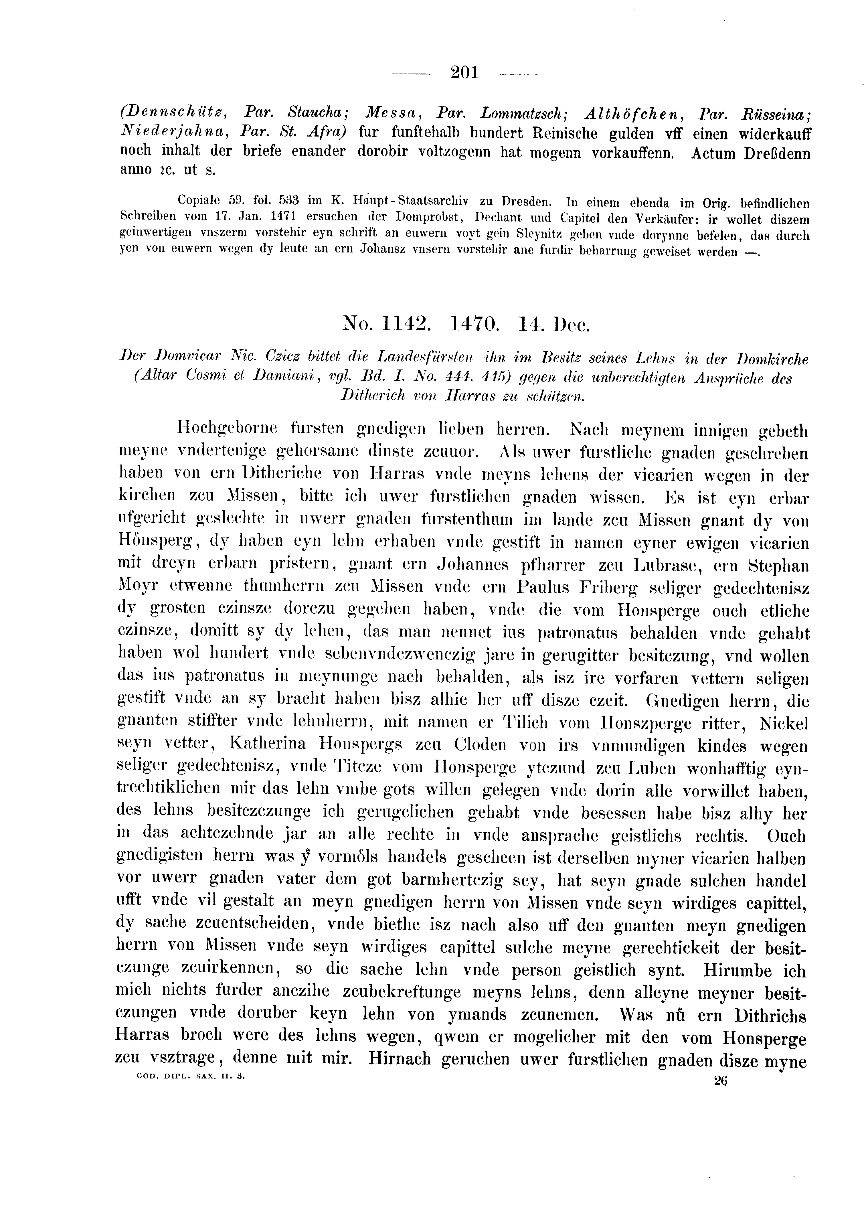 Historische Urkunde Seite 201 aus Band cds2_03