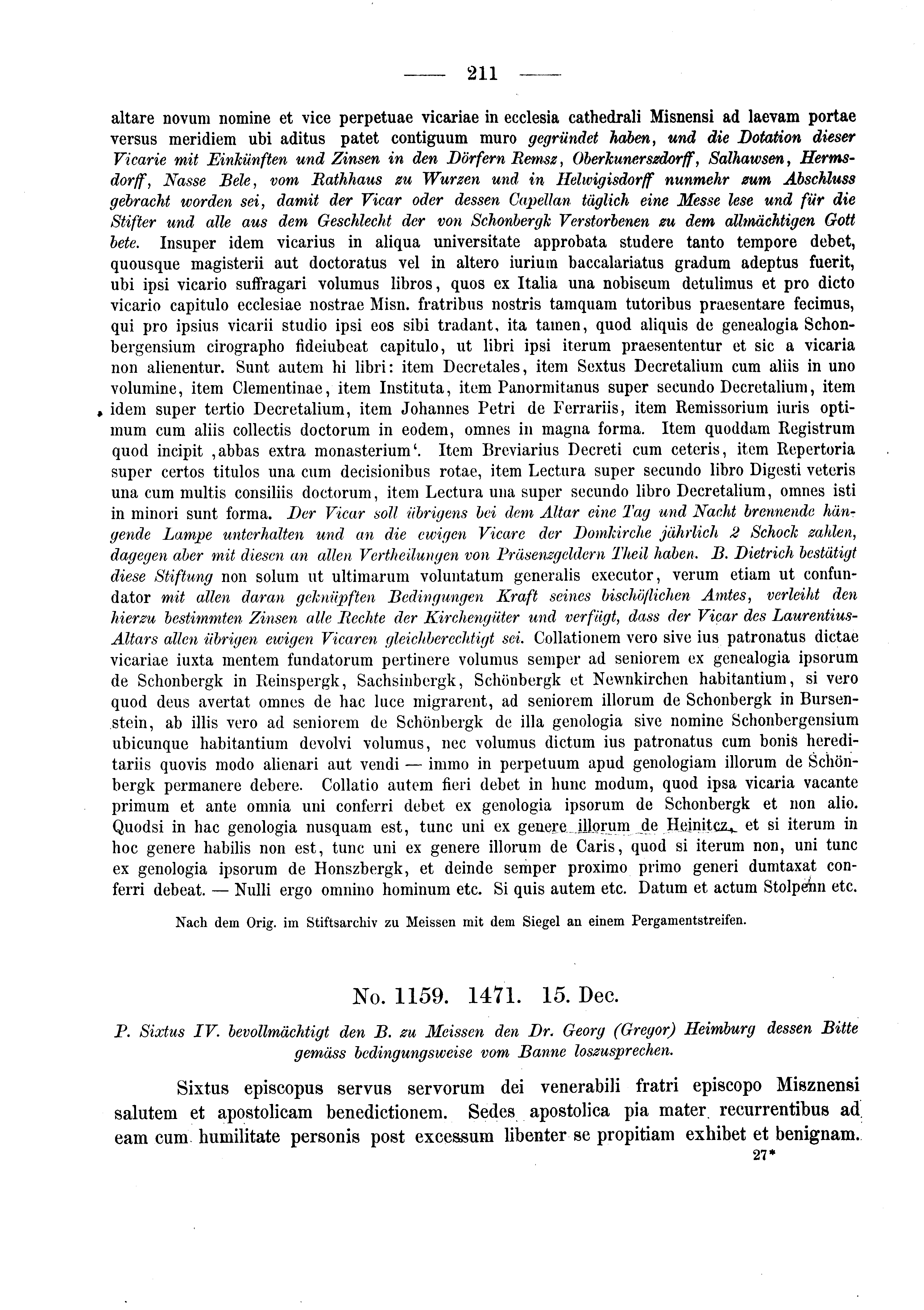 Historische Urkunde Seite 211 aus Band cds2_03