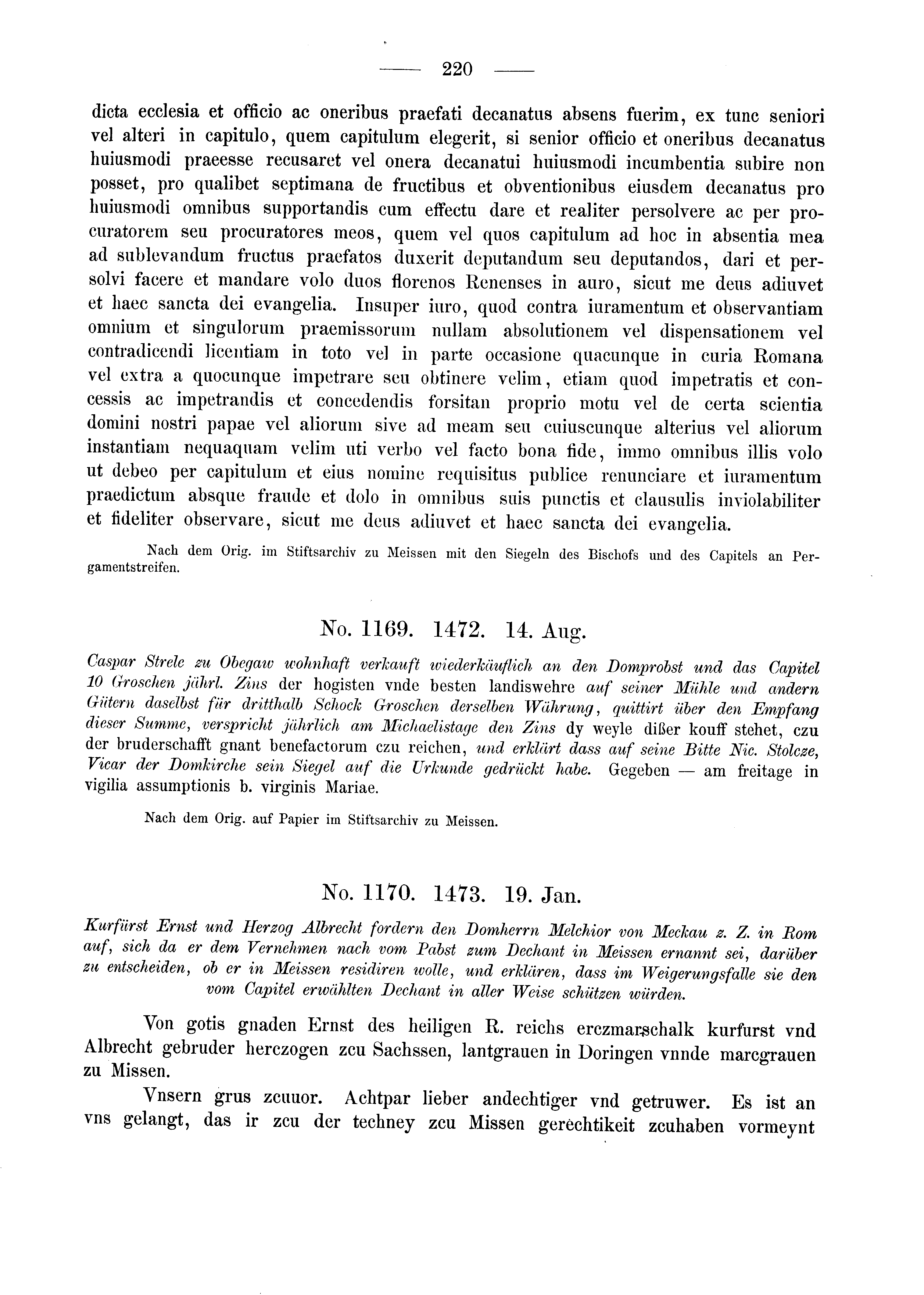 Historische Urkunde Seite 220 aus Band cds2_03