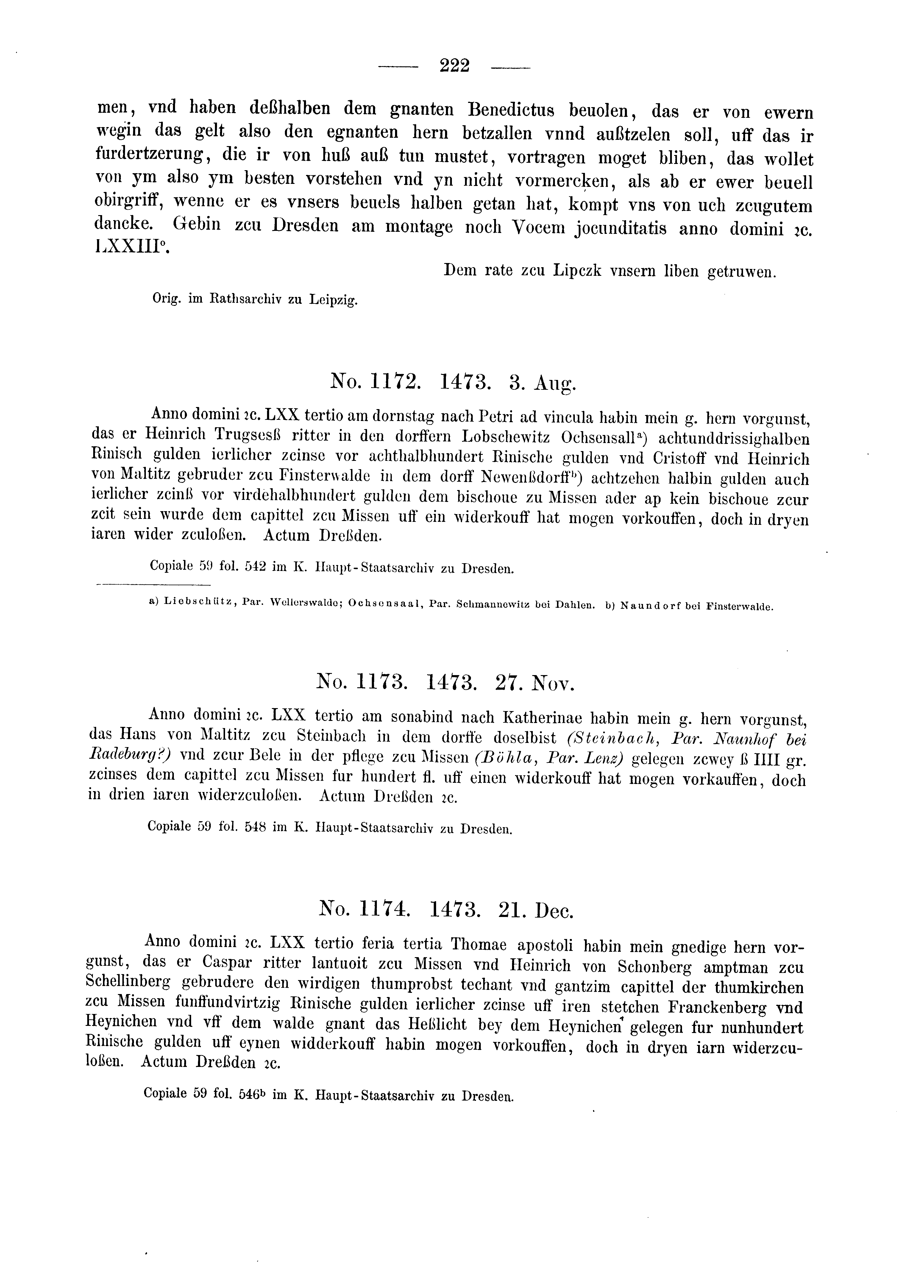 Historische Urkunde Seite 222 aus Band cds2_03